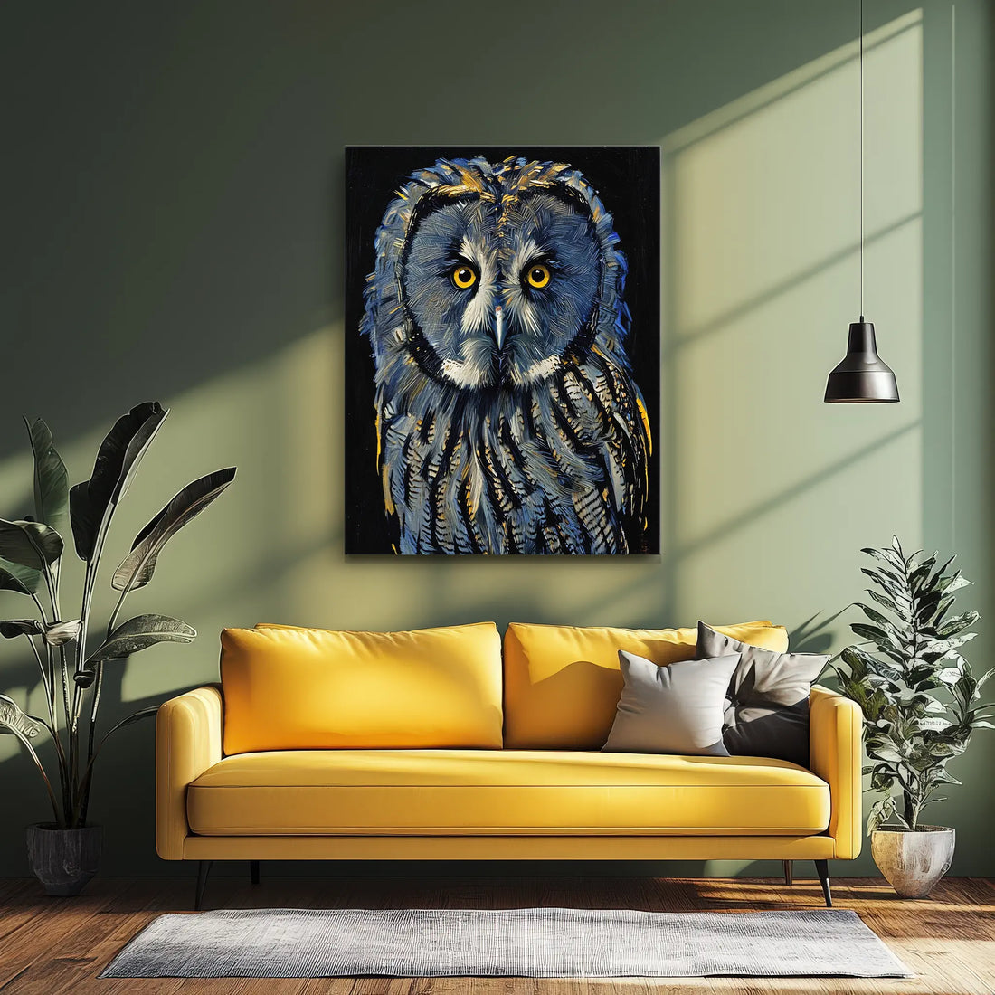 Shadowed Sentinel Owl Giclée Print 454641 Visual Wall Art AR3:4V-AR4:5V Giclée Print