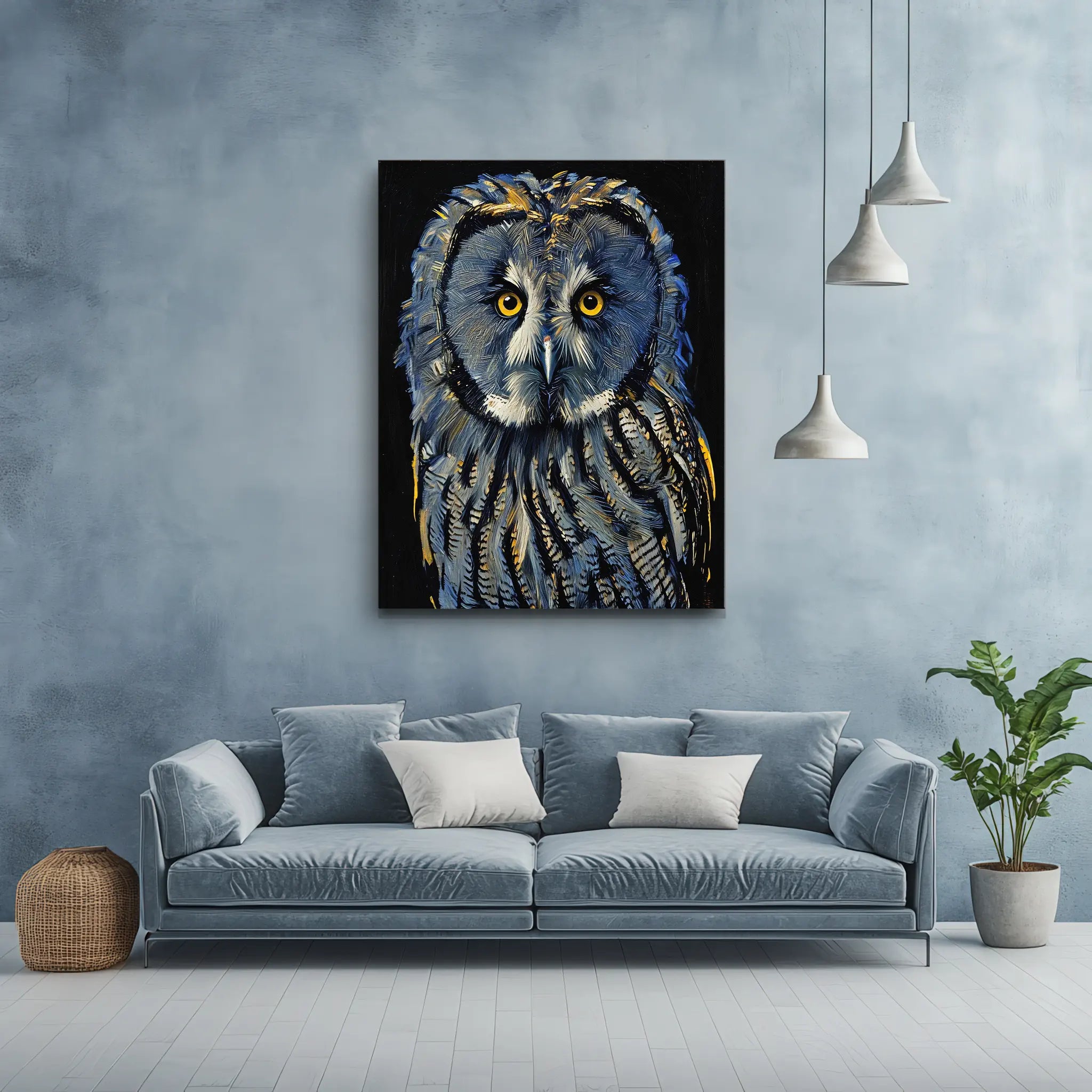 Shadowed Sentinel Owl Giclée Print 454641 Visual Wall Art AR3:4V-AR4:5V Giclée Print