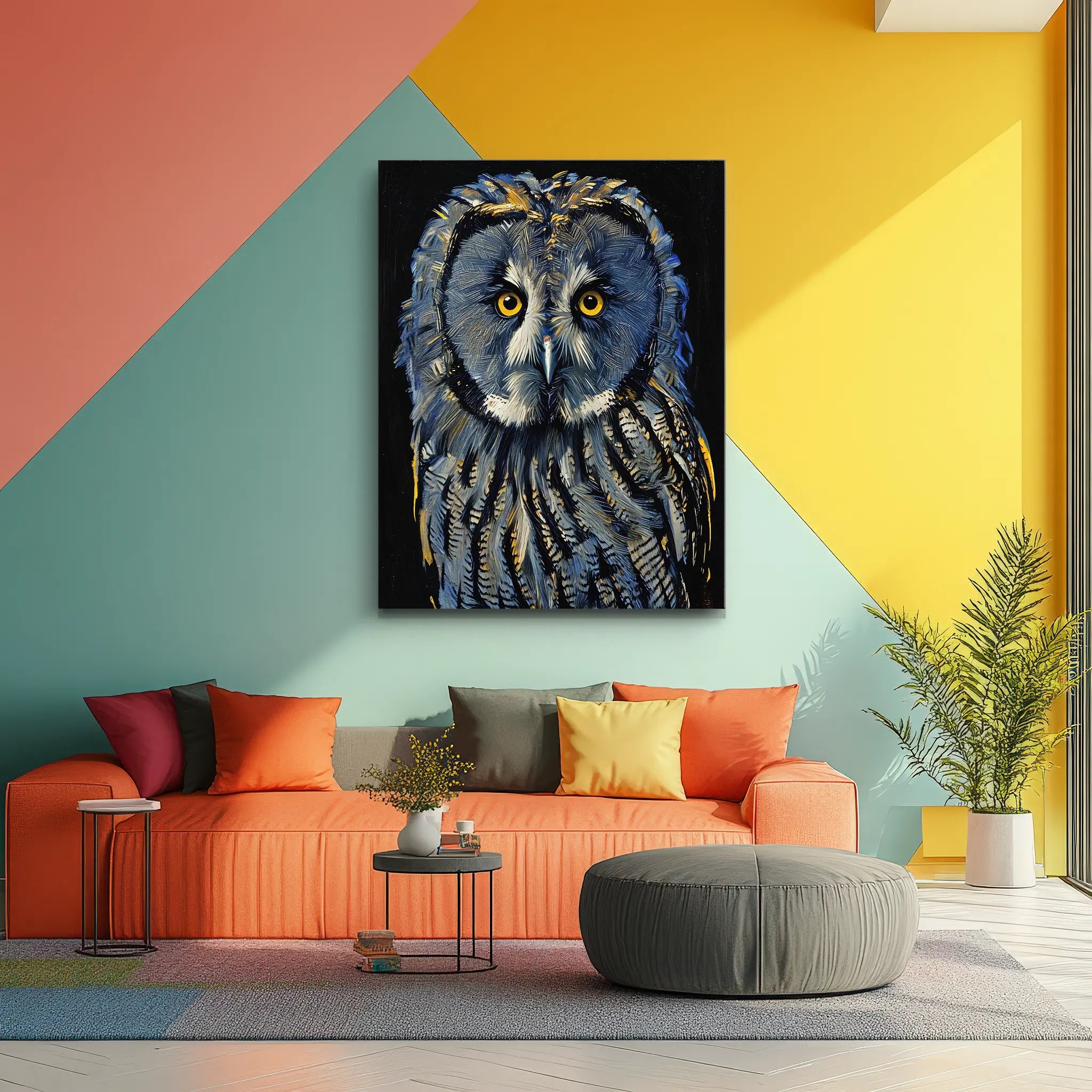 Shadowed Sentinel Owl Giclée Print 454641 Visual Wall Art AR3:4V-AR4:5V Giclée Print