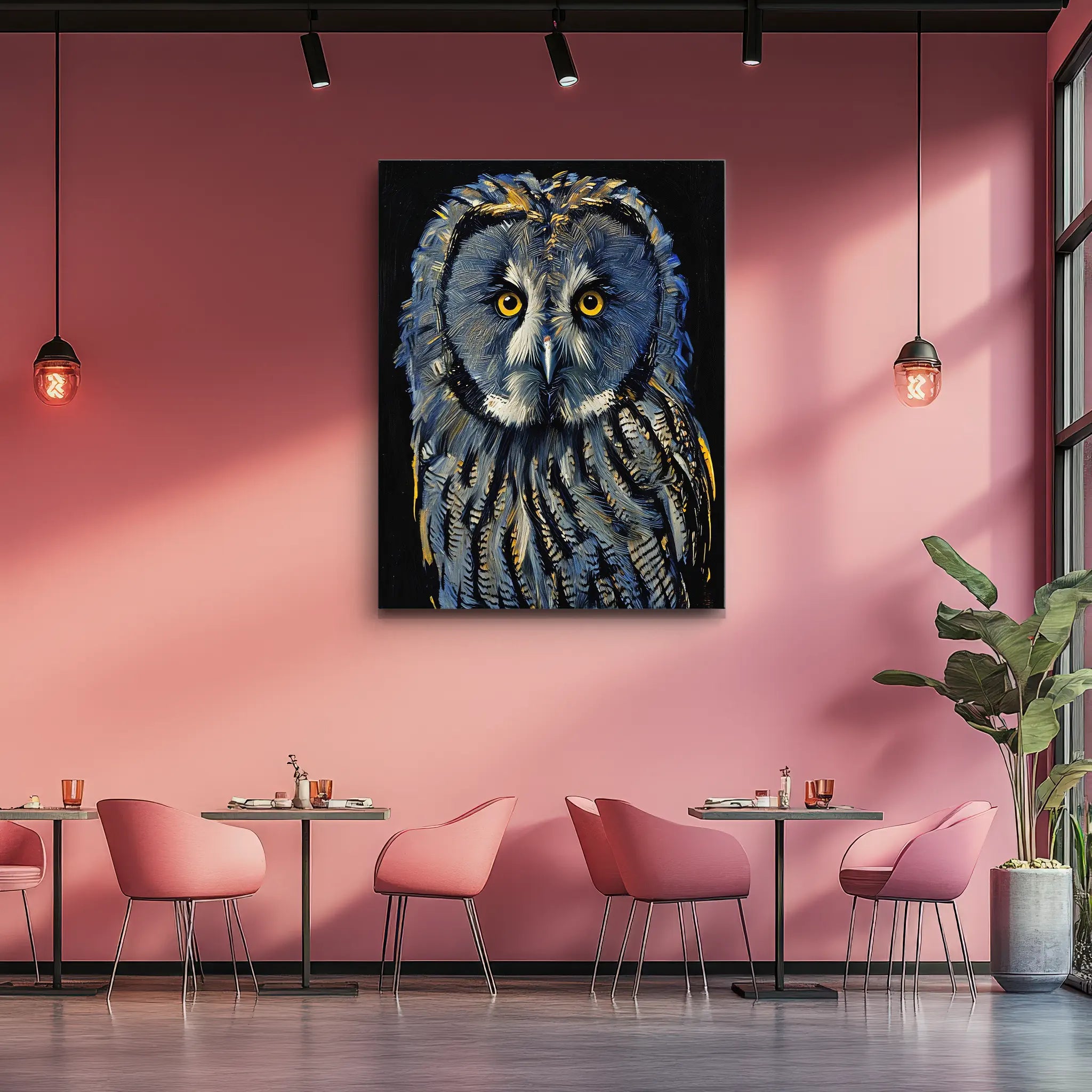 Shadowed Sentinel Owl Giclée Print 454641 Visual Wall Art AR3:4V-AR4:5V Giclée Print