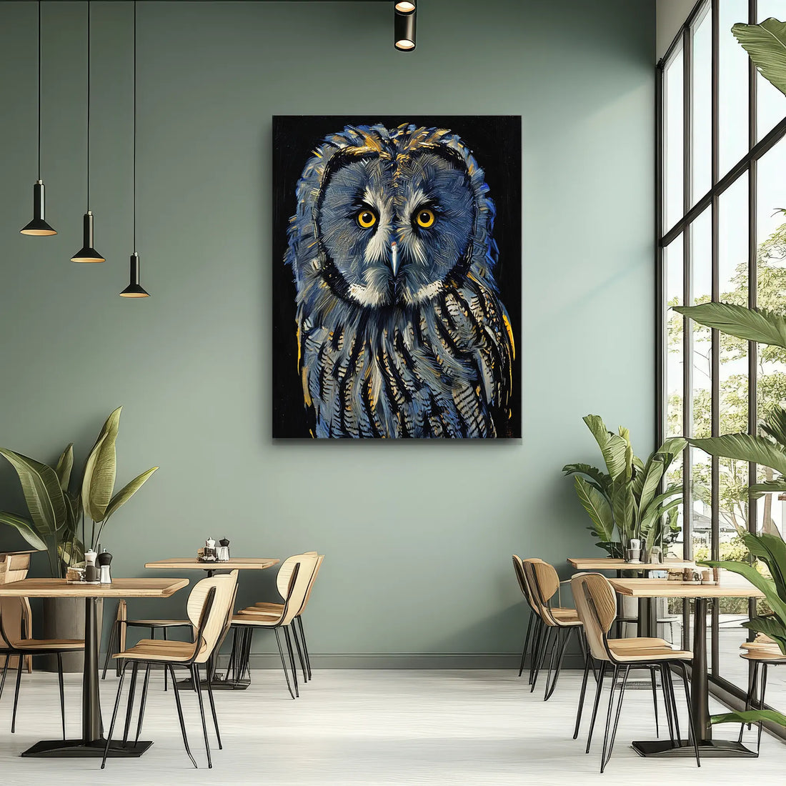 Shadowed Sentinel Owl Giclée Print 454641 Visual Wall Art AR3:4V-AR4:5V Giclée Print