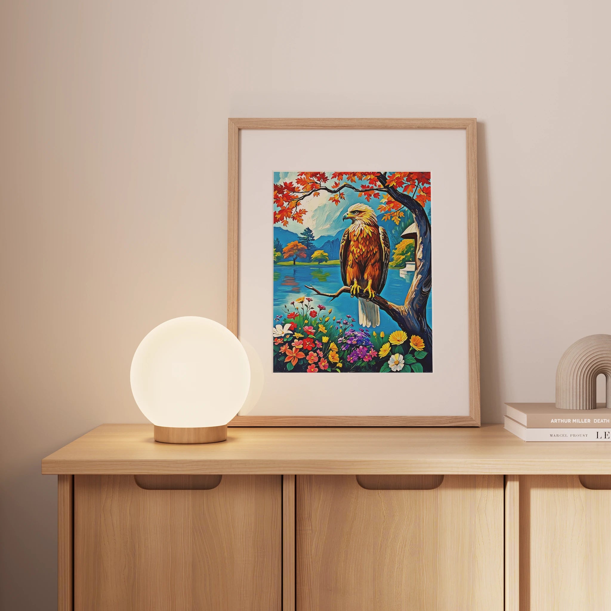 Siberian Golden Eagle-Framed Paper Print-452218 Visual Wall Art Framed Print