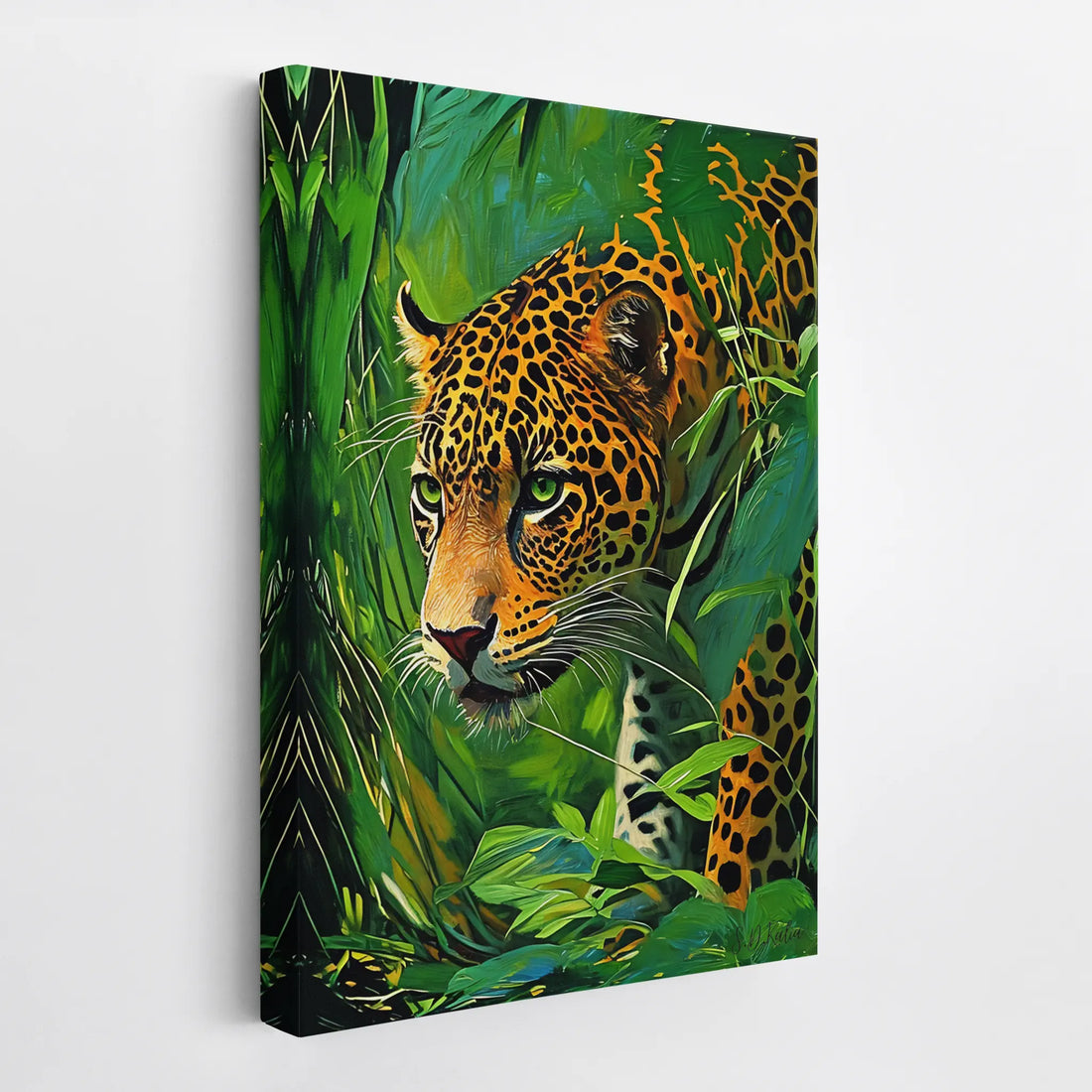 Silent Hunter Leopard Stalking Through Foliage Giclée Print 231053 Visual Wall Art AR2:3V Giclée Print