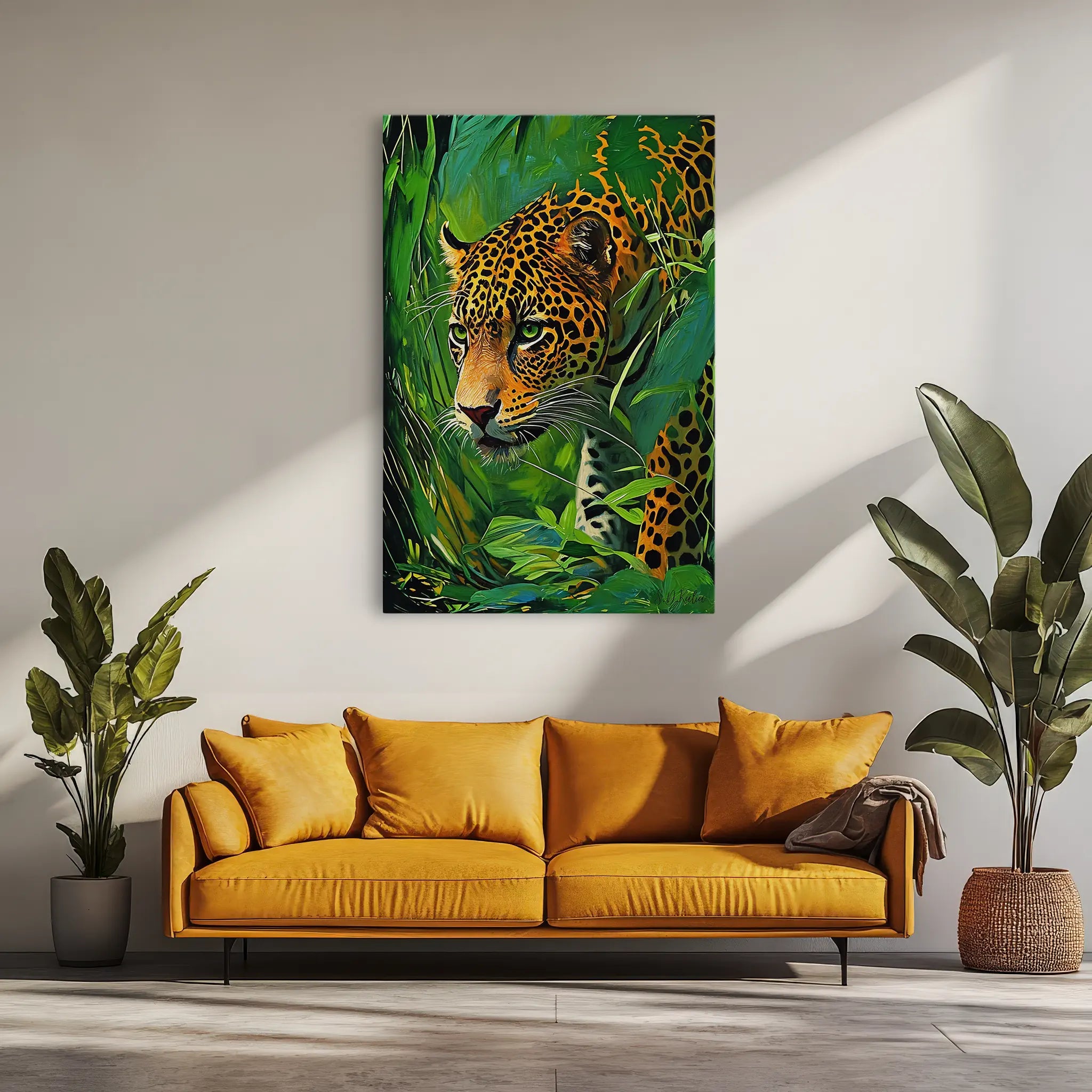 Silent Hunter Leopard Stalking Through Foliage Giclée Print 231053 Visual Wall Art AR2:3V Giclée Print
