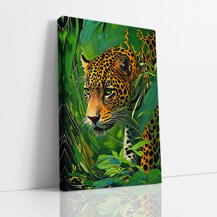 Silent Hunter Leopard Stalking Through Foliage Giclée Print 231053 Visual Wall Art AR2:3V Giclée Print