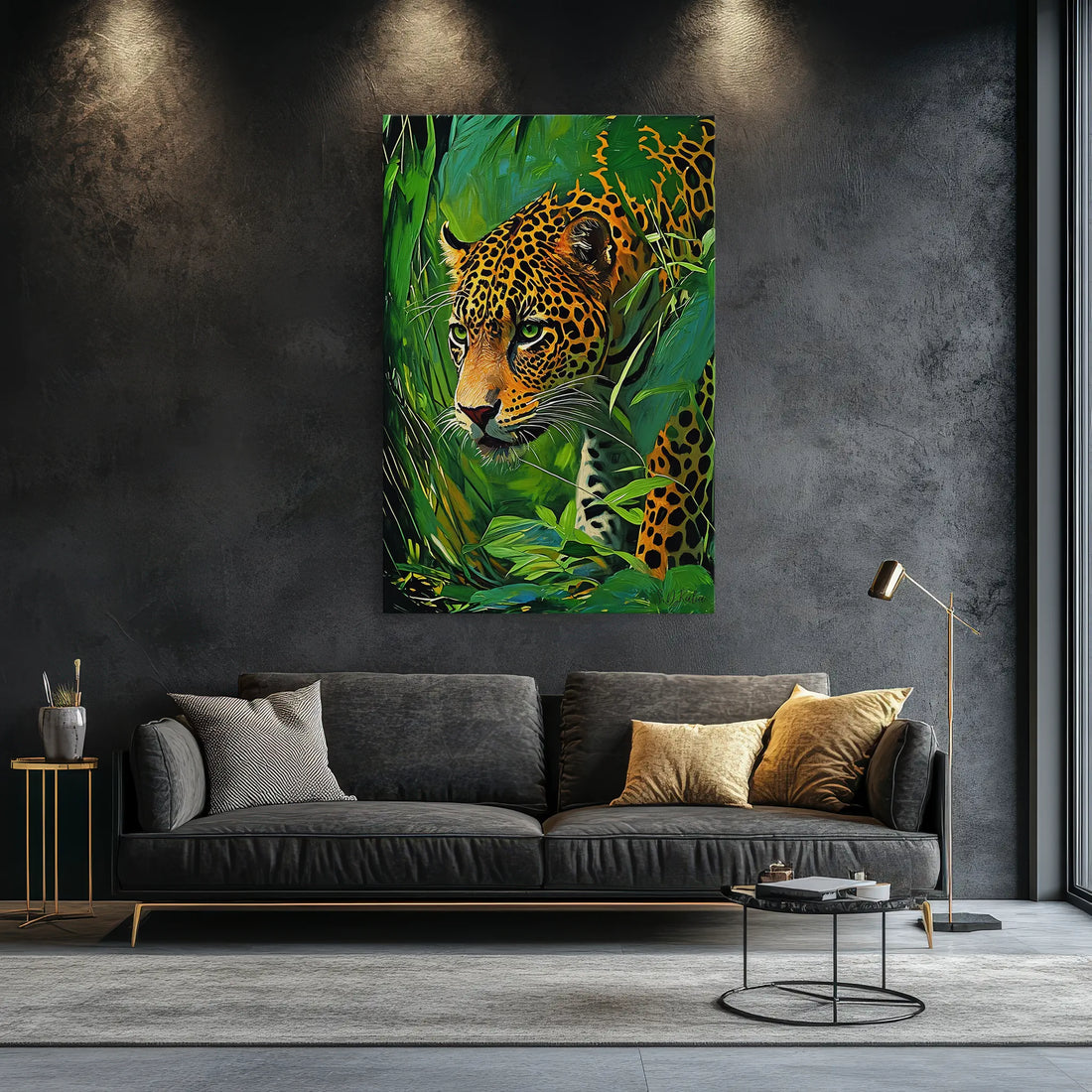 Silent Hunter Leopard Stalking Through Foliage Giclée Print 231053 Visual Wall Art AR2:3V Giclée Print