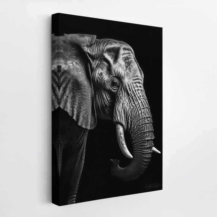 Silver Wrinkles Elephant in Profile Giclée Print 231054 Visual Wall Art AR2:3V Giclée Print