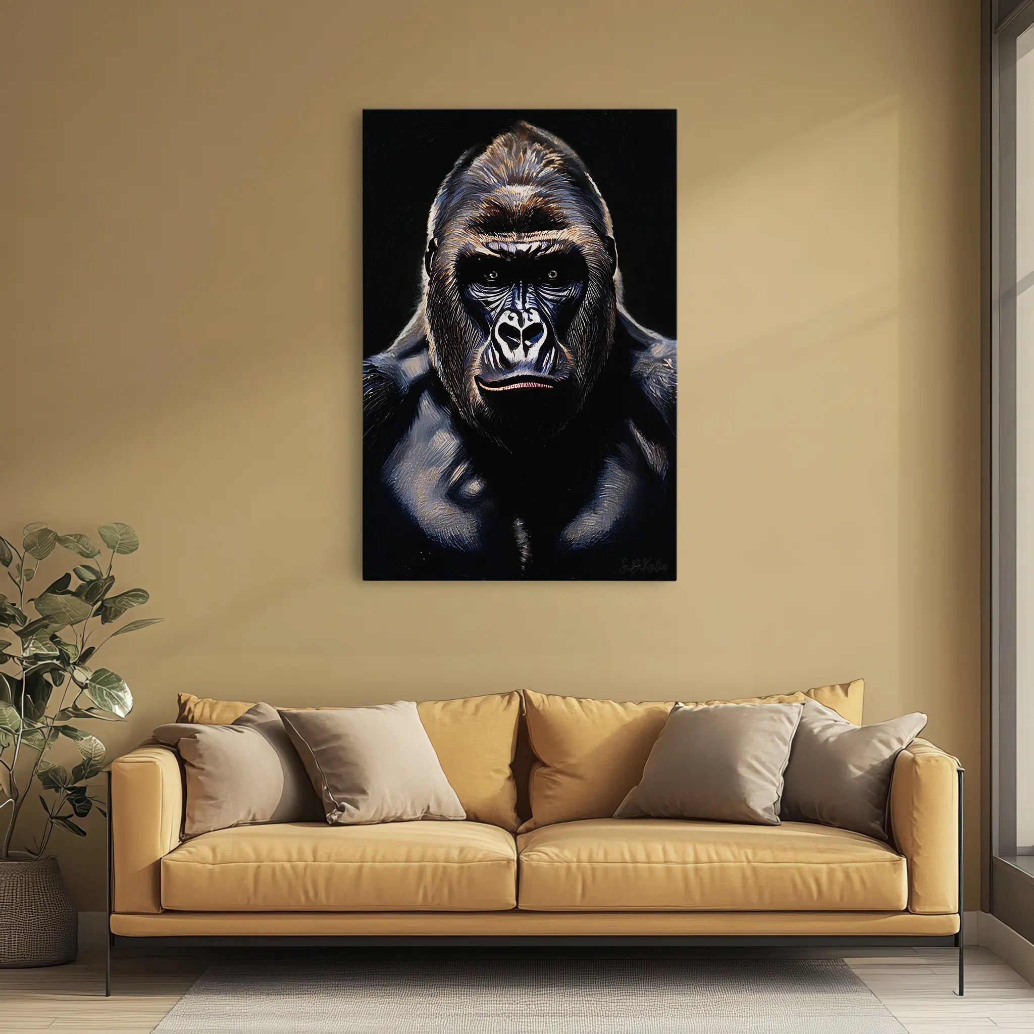 Silverback in Shadow Gorilla Giclée Print 231055 Visual Wall Art AR2:3V Giclée Print