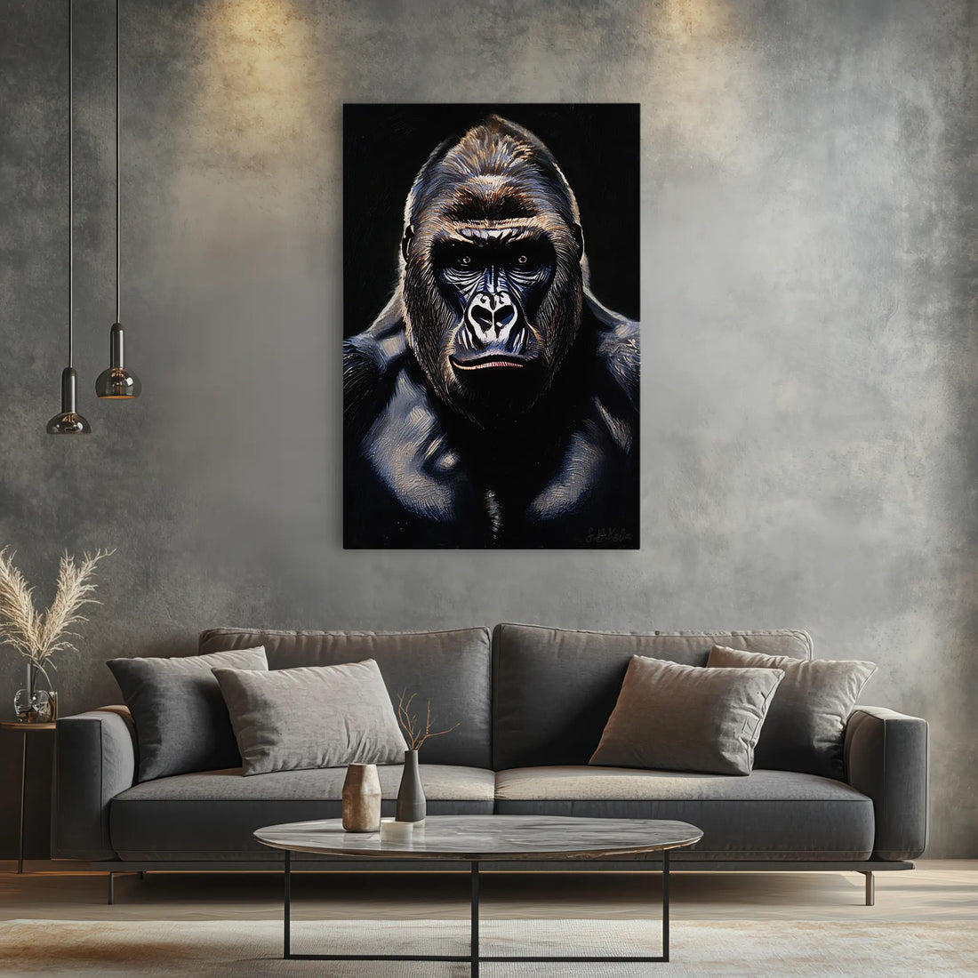 Silverback in Shadow Gorilla Giclée Print 231055 Visual Wall Art AR2:3V Giclée Print