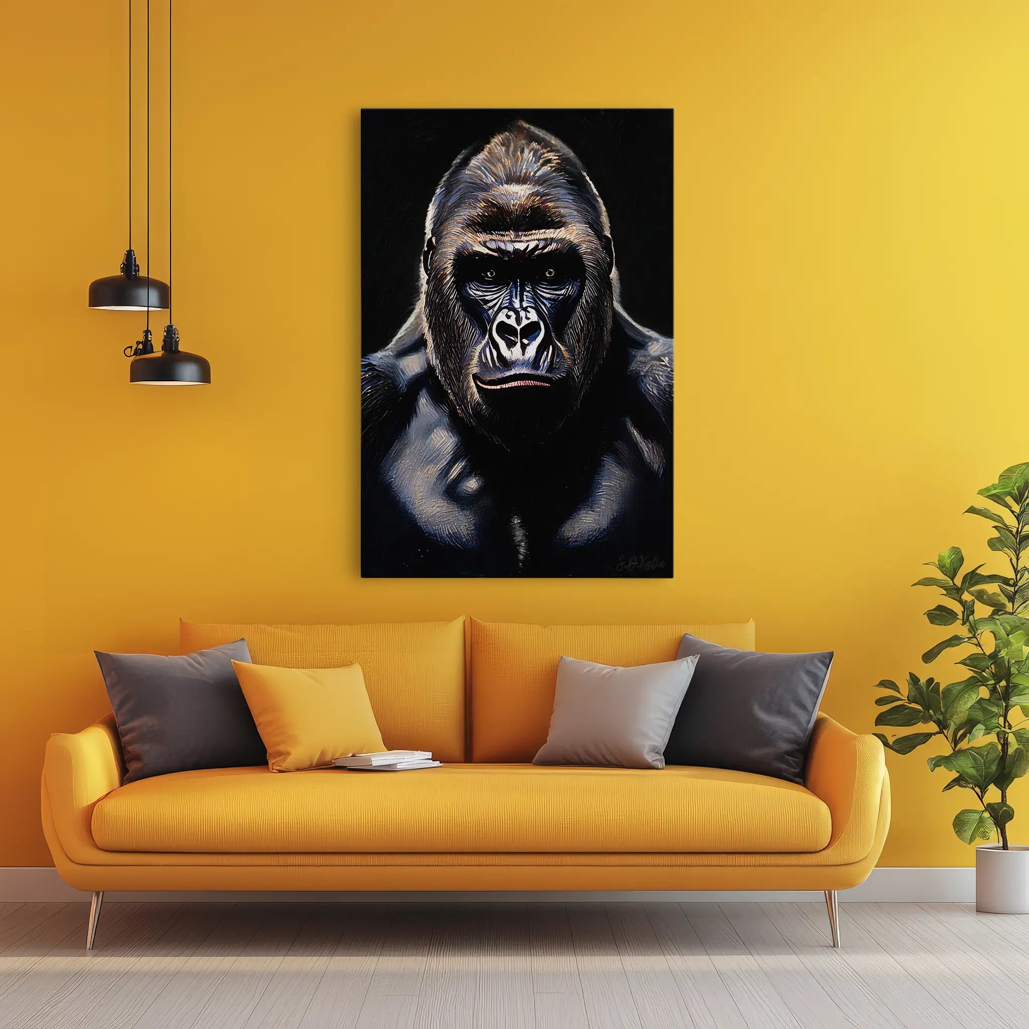 Silverback in Shadow Gorilla Giclée Print 231055 Visual Wall Art AR2:3V Giclée Print