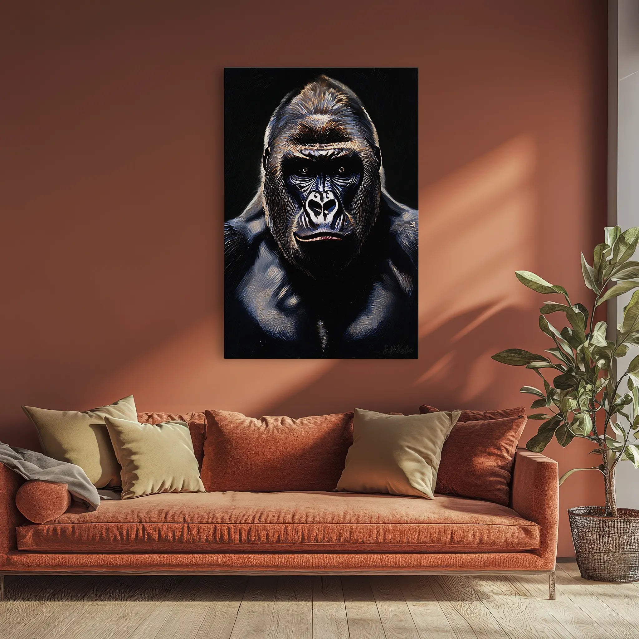 Silverback in Shadow Gorilla Giclée Print 231055 Visual Wall Art AR2:3V Giclée Print