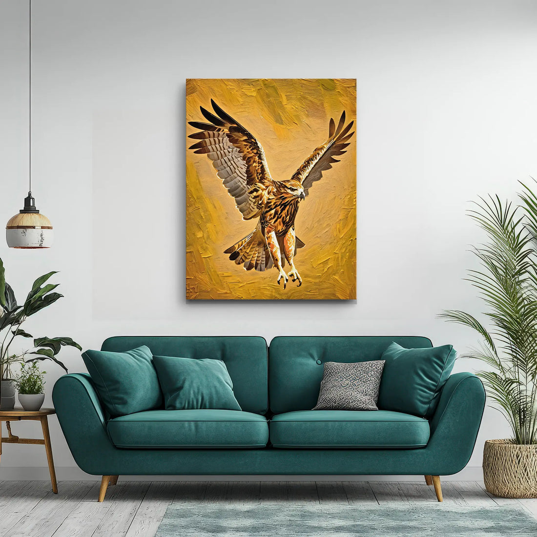 Skybound Hunter Hawk In Flight Giclée Print 454020 Visual Wall Art AR3:4V-AR4:5V Giclée Print