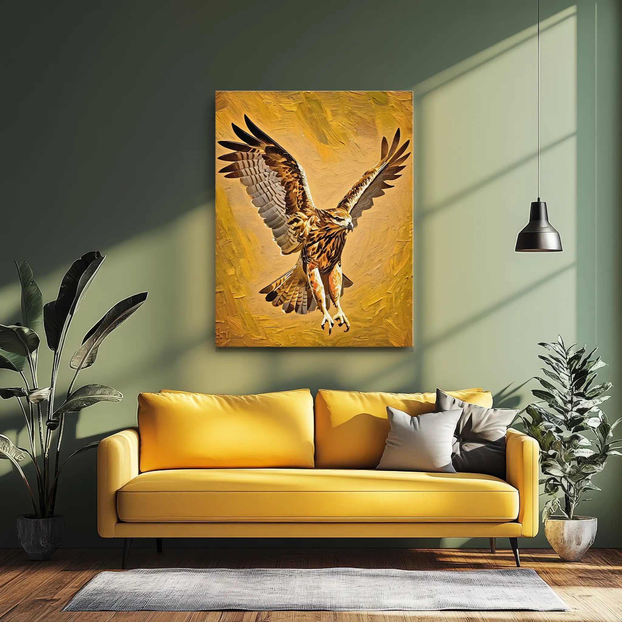 Skybound Hunter Hawk In Flight Giclée Print 454020 Visual Wall Art AR3:4V-AR4:5V Giclée Print
