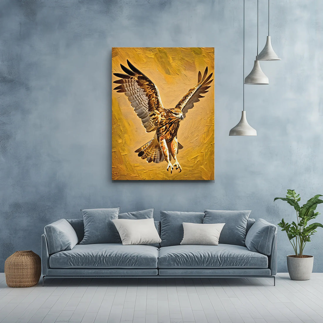 Skybound Hunter Hawk In Flight Giclée Print 454020 Visual Wall Art AR3:4V-AR4:5V Giclée Print