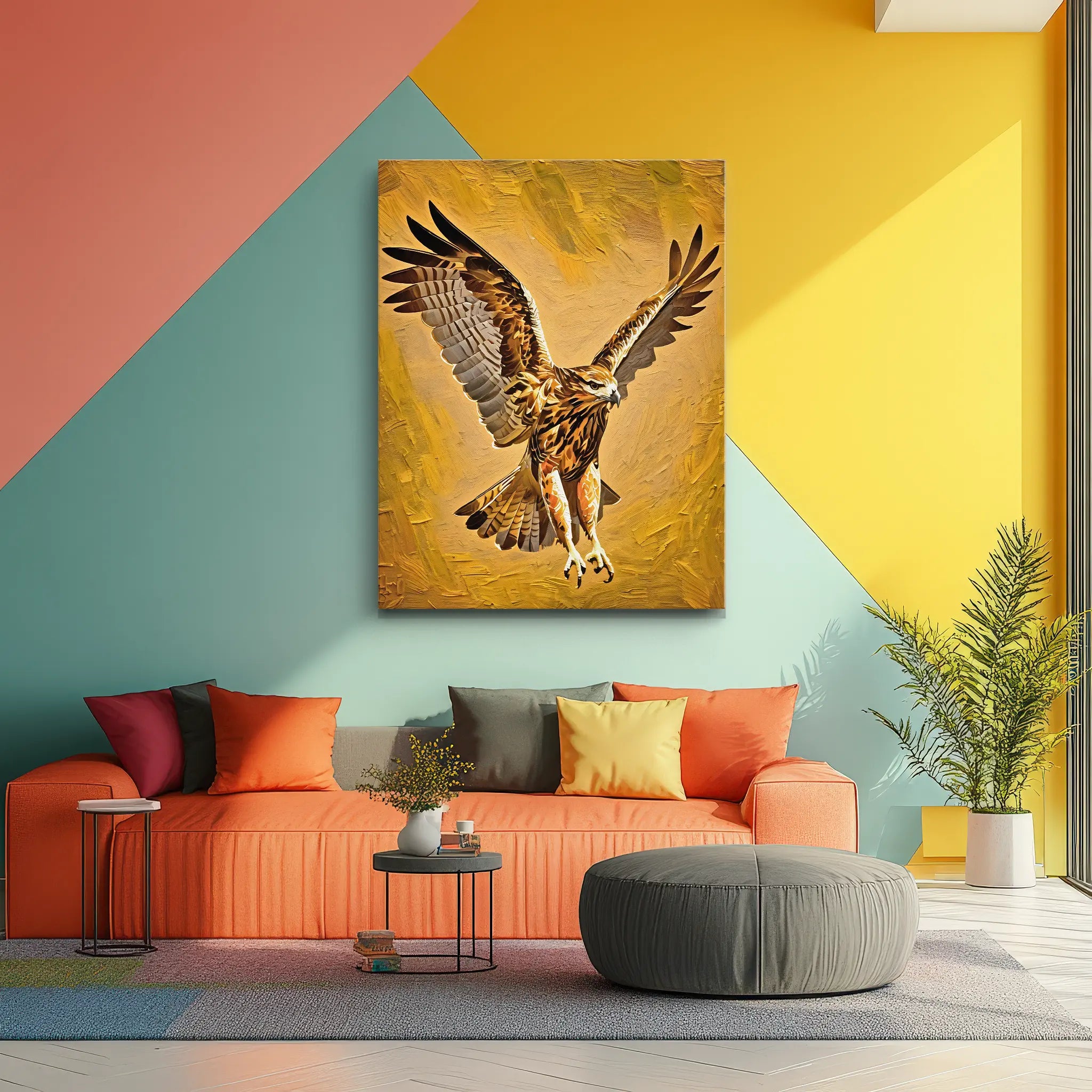 Skybound Hunter Hawk In Flight Giclée Print 454020 Visual Wall Art AR3:4V-AR4:5V Giclée Print