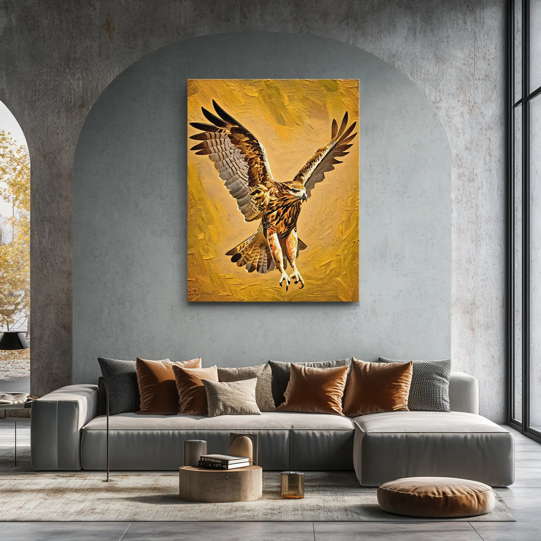 Skybound Hunter Hawk In Flight Giclée Print 454020 Visual Wall Art AR3:4V-AR4:5V Giclée Print