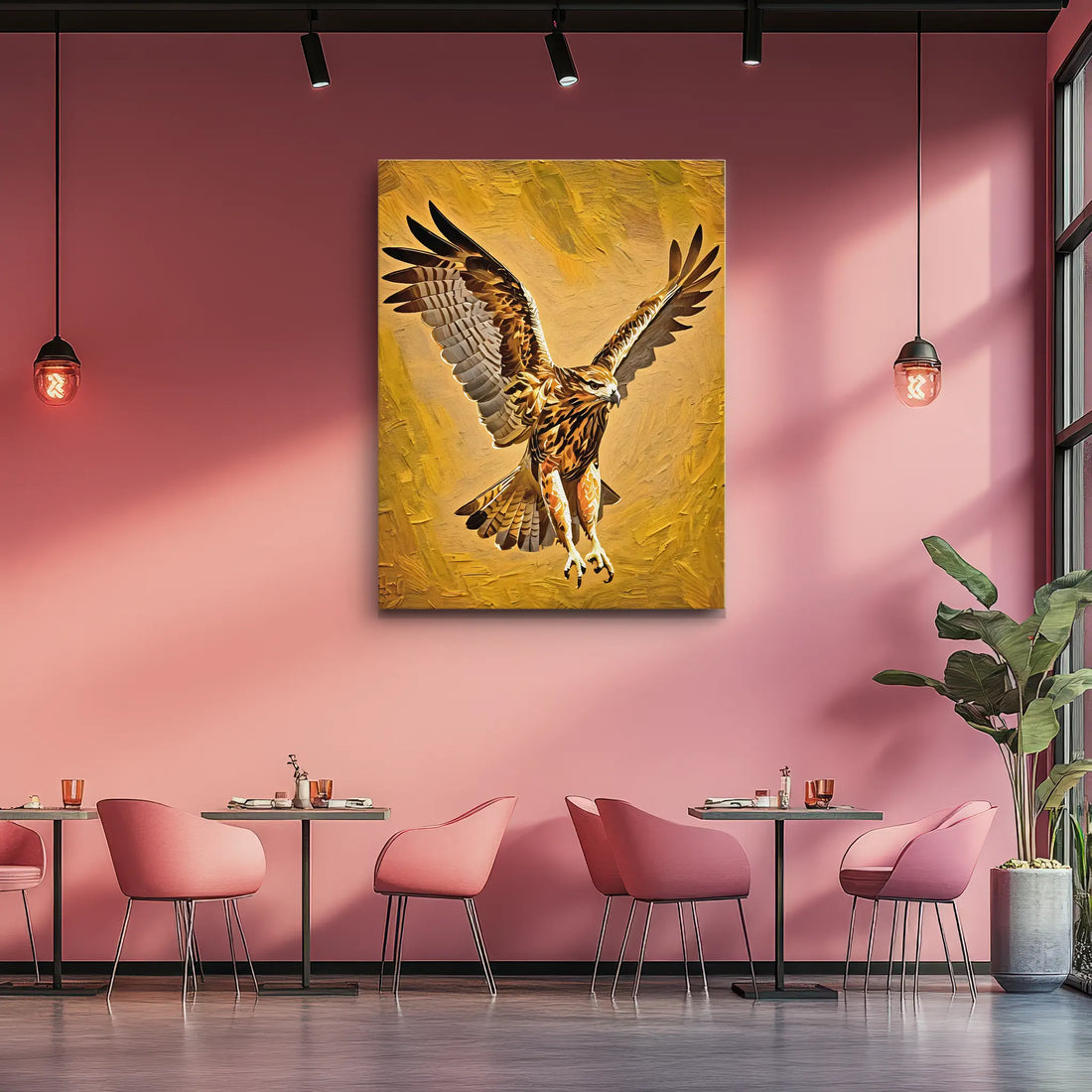 Skybound Hunter Hawk In Flight Giclée Print 454020 Visual Wall Art AR3:4V-AR4:5V Giclée Print