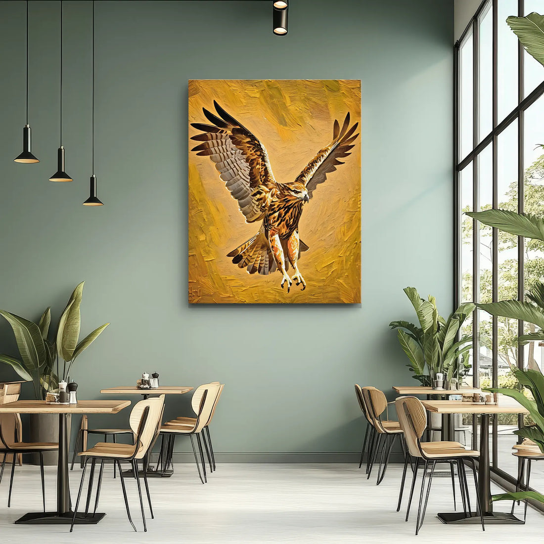Skybound Hunter Hawk In Flight Giclée Print 454020 Visual Wall Art AR3:4V-AR4:5V Giclée Print