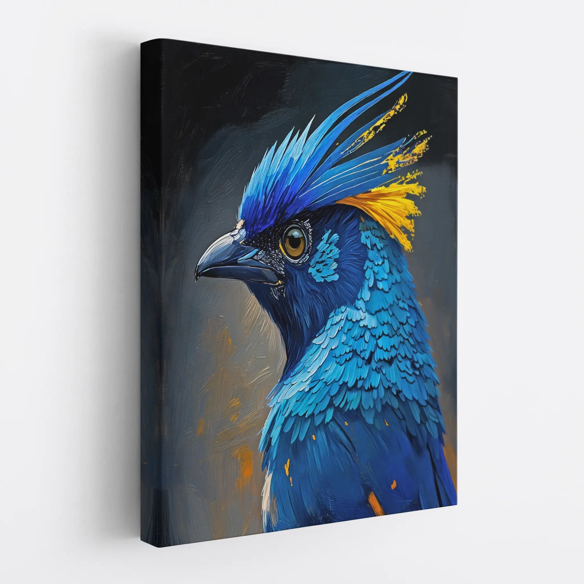 Skyfire Feather Blue Jay Painting Giclée Print 454021 Visual Wall Art AR3:4V-AR4:5V Giclée Print