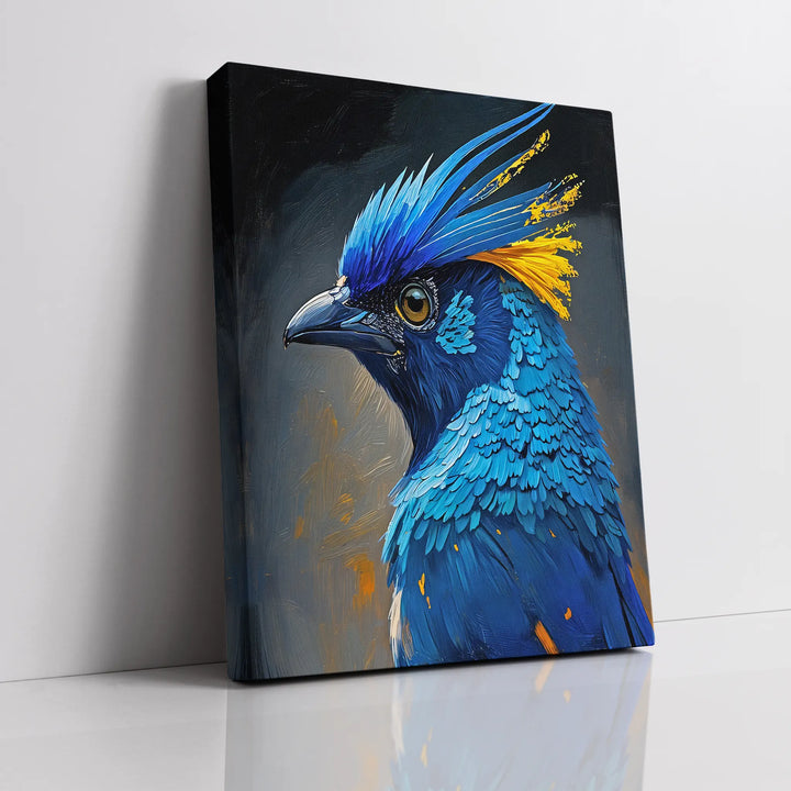 Skyfire Feather Blue Jay Painting Giclée Print 454021 Visual Wall Art AR3:4V-AR4:5V Giclée Print