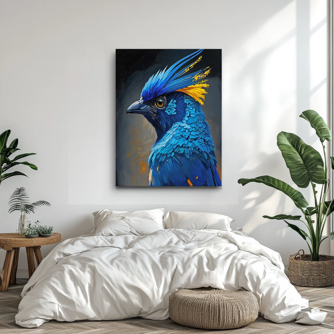 Skyfire Feather Blue Jay Painting Giclée Print 454021 Visual Wall Art AR3:4V-AR4:5V Giclée Print