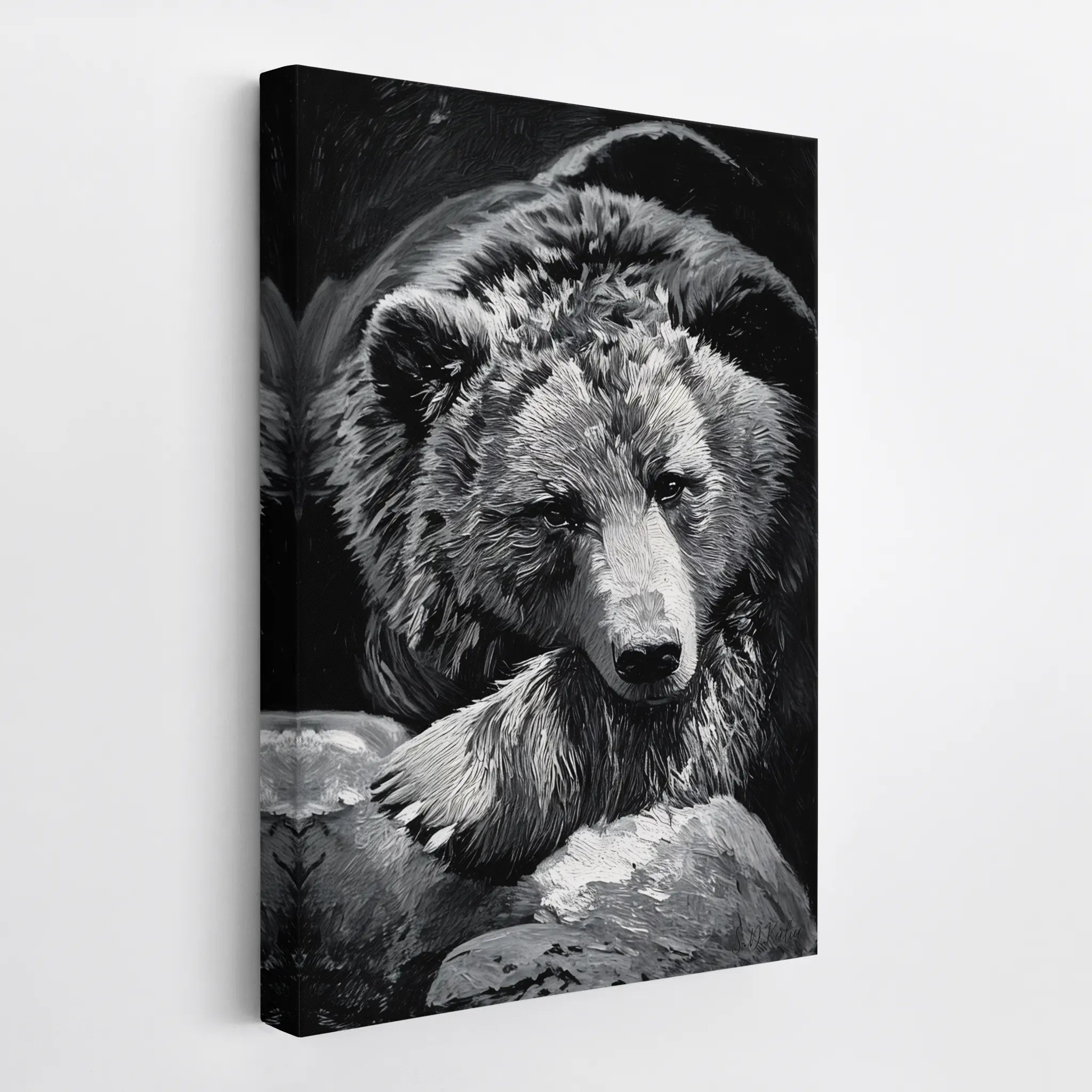 Sleeping Bear in Black And White Giclée Print 231056 Visual Wall Art AR2:3V Giclée Print