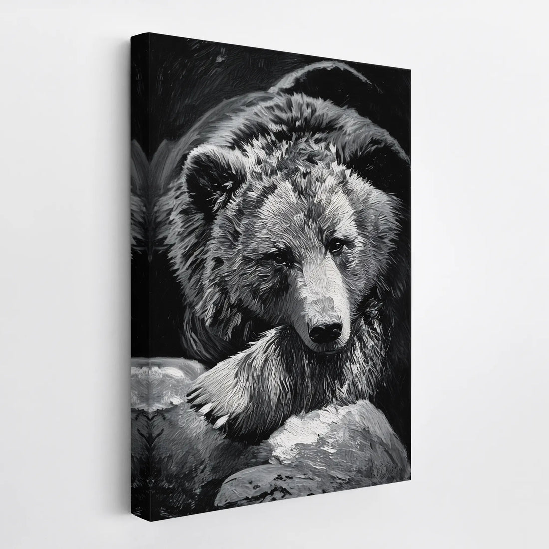 Sleeping Bear in Black And White Giclée Print 231056 Visual Wall Art AR2:3V Giclée Print