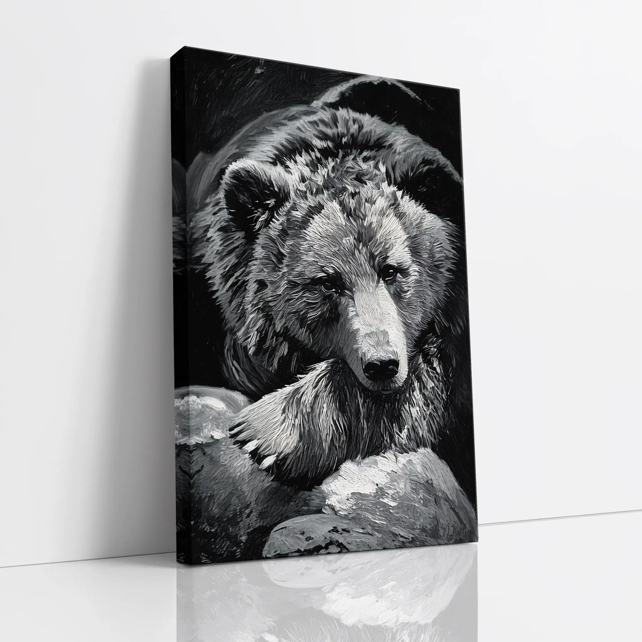 Sleeping Bear in Black And White Giclée Print 231056 Visual Wall Art AR2:3V Giclée Print