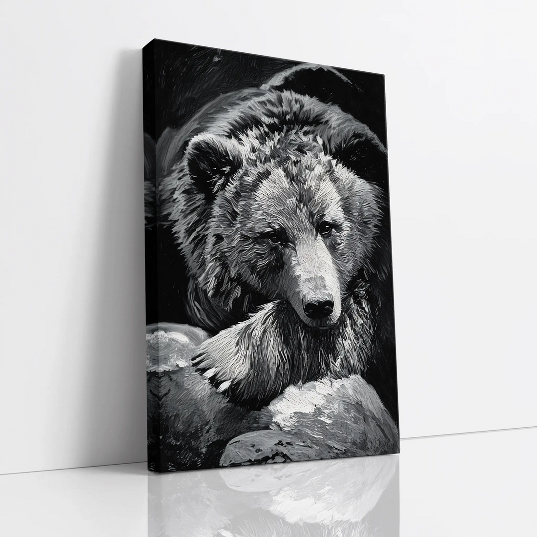 Sleeping Bear in Black And White Giclée Print 231056 Visual Wall Art AR2:3V Giclée Print