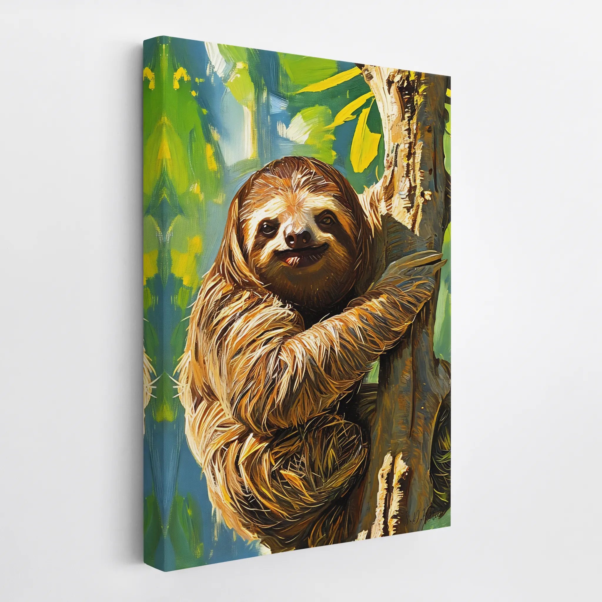 Slow Smile Sloth in the Canopy Giclée Print 231097 Visual Wall Art AR2:3V Giclée Print