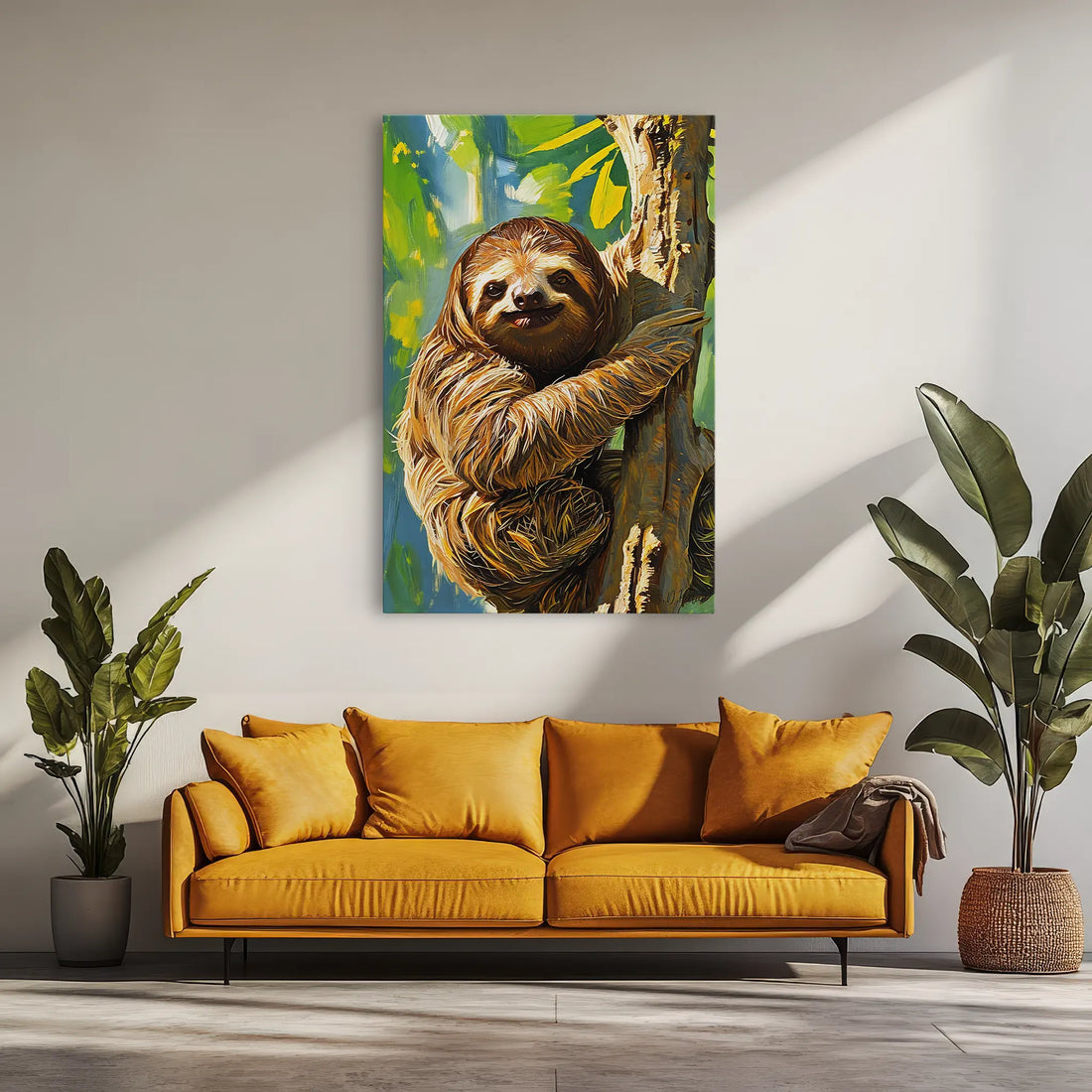 Slow Smile Sloth in the Canopy Giclée Print 231097 Visual Wall Art AR2:3V Giclée Print