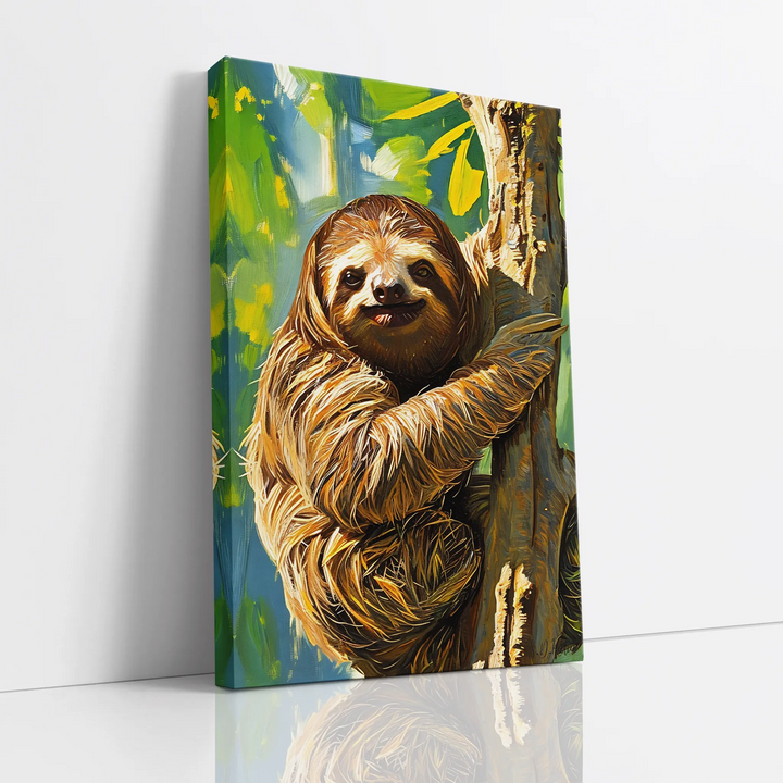 Slow Smile Sloth in the Canopy Giclée Print 231097 Visual Wall Art AR2:3V Giclée Print