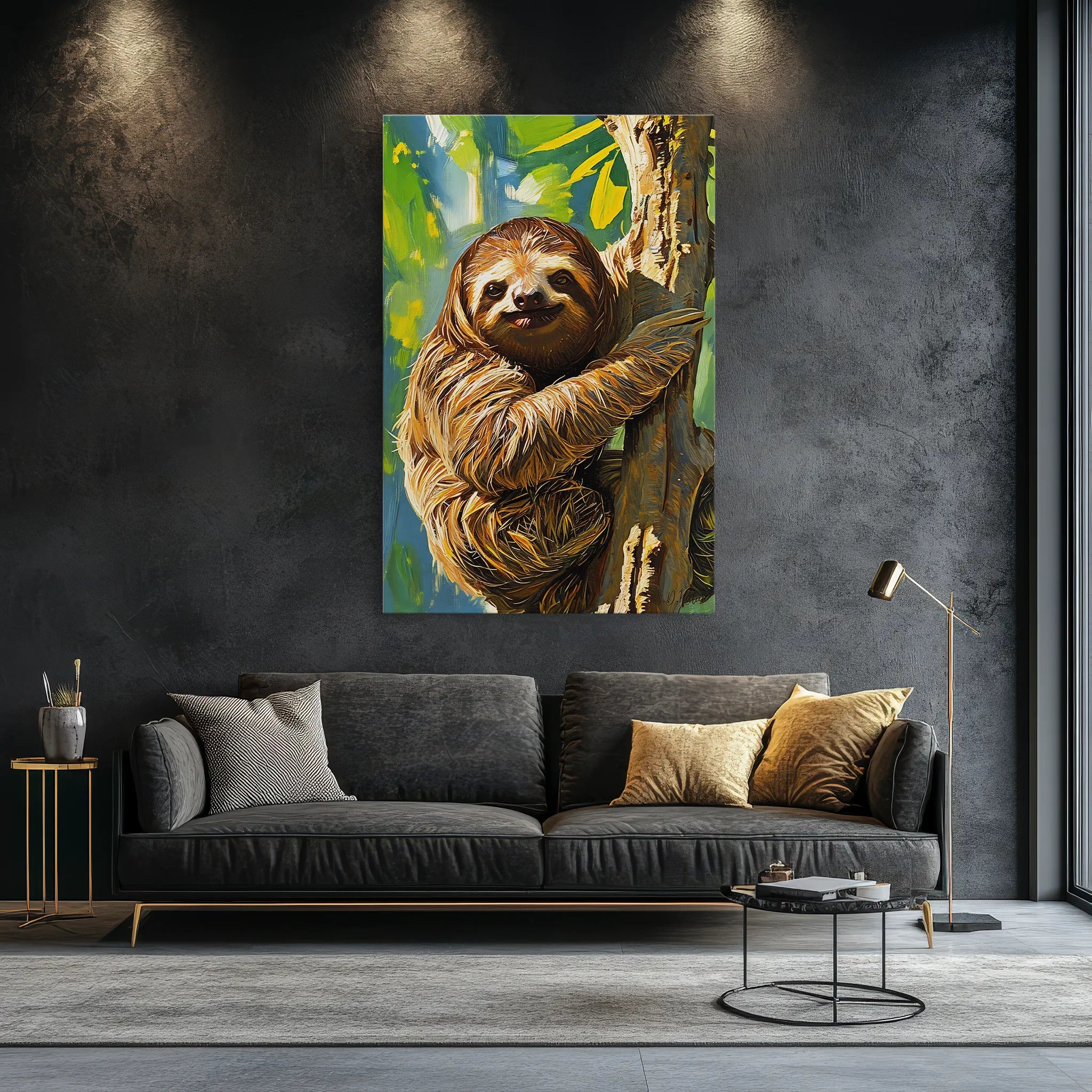 Slow Smile Sloth in the Canopy Giclée Print 231097 Visual Wall Art AR2:3V Giclée Print