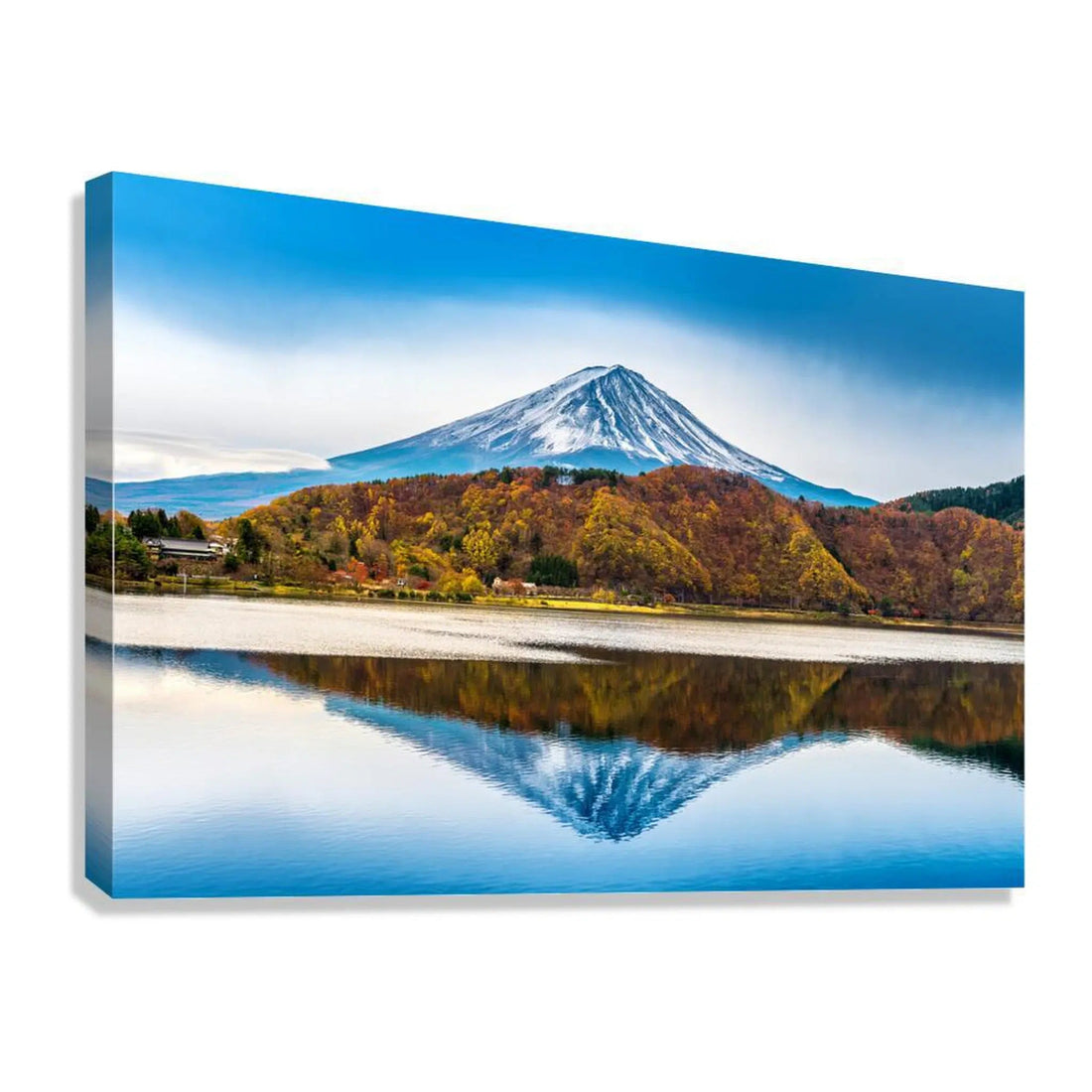 Snow Capped Mount Fuji Landscape Giclée Print 32648 Giclée Stretched Canvas Print Visual Wall Art