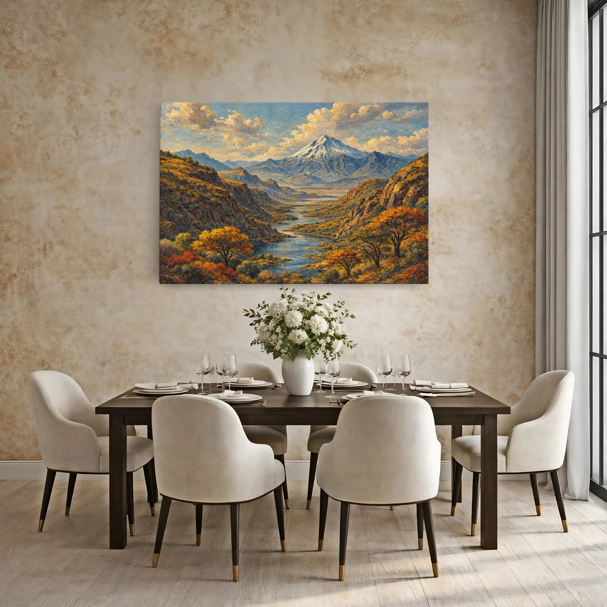 Snowcapped Mountain in Fall Still Life Giclée Print 324009 Visual Wall Art AR3:2H Giclée Print