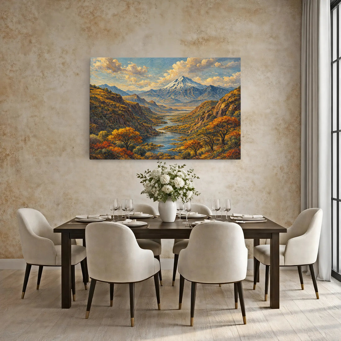 Snowcapped Mountain in Fall Still Life Giclée Print 324009 Visual Wall Art AR3:2H Giclée Print