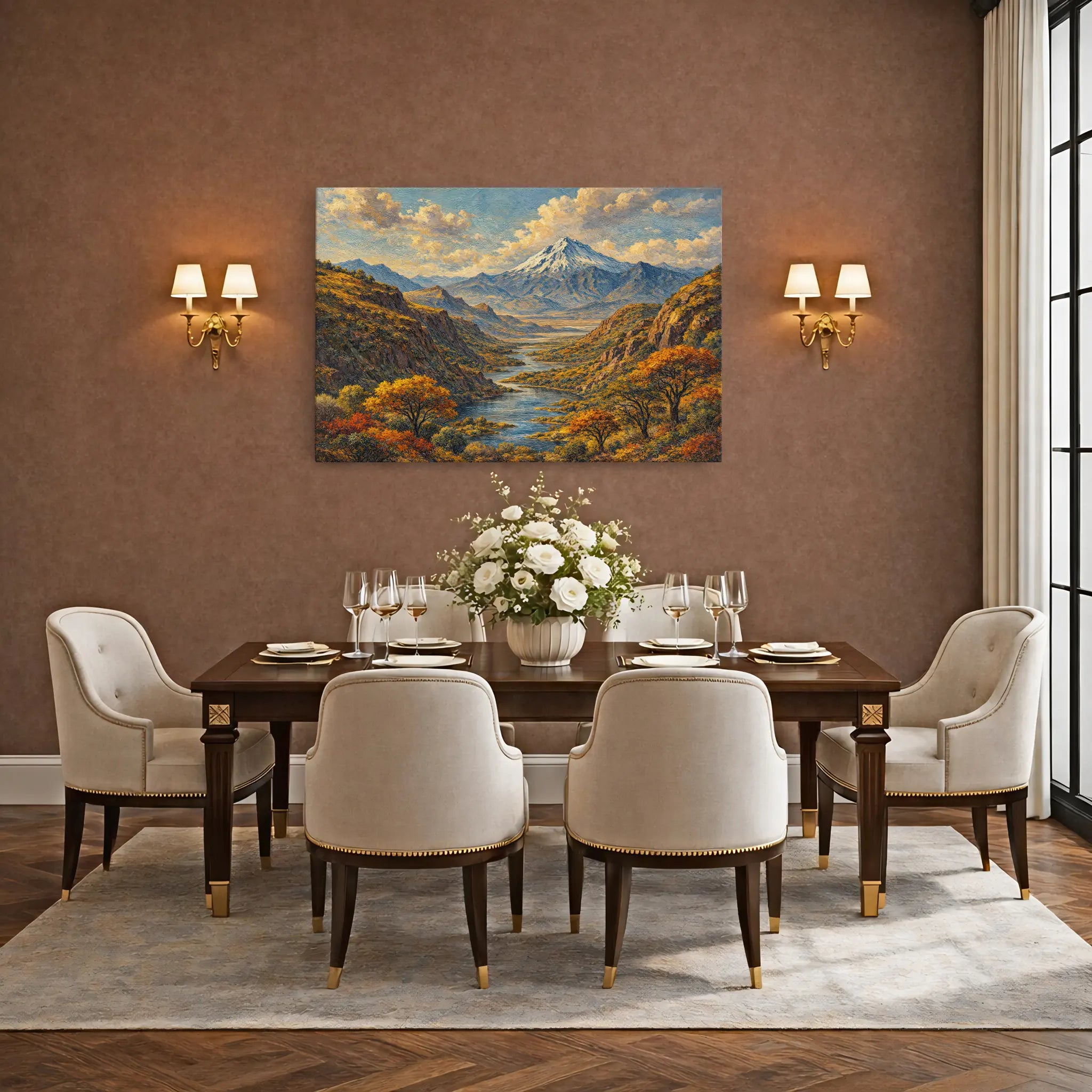 Snowcapped Mountain in Fall Still Life Giclée Print 324009 Visual Wall Art AR3:2H Giclée Print