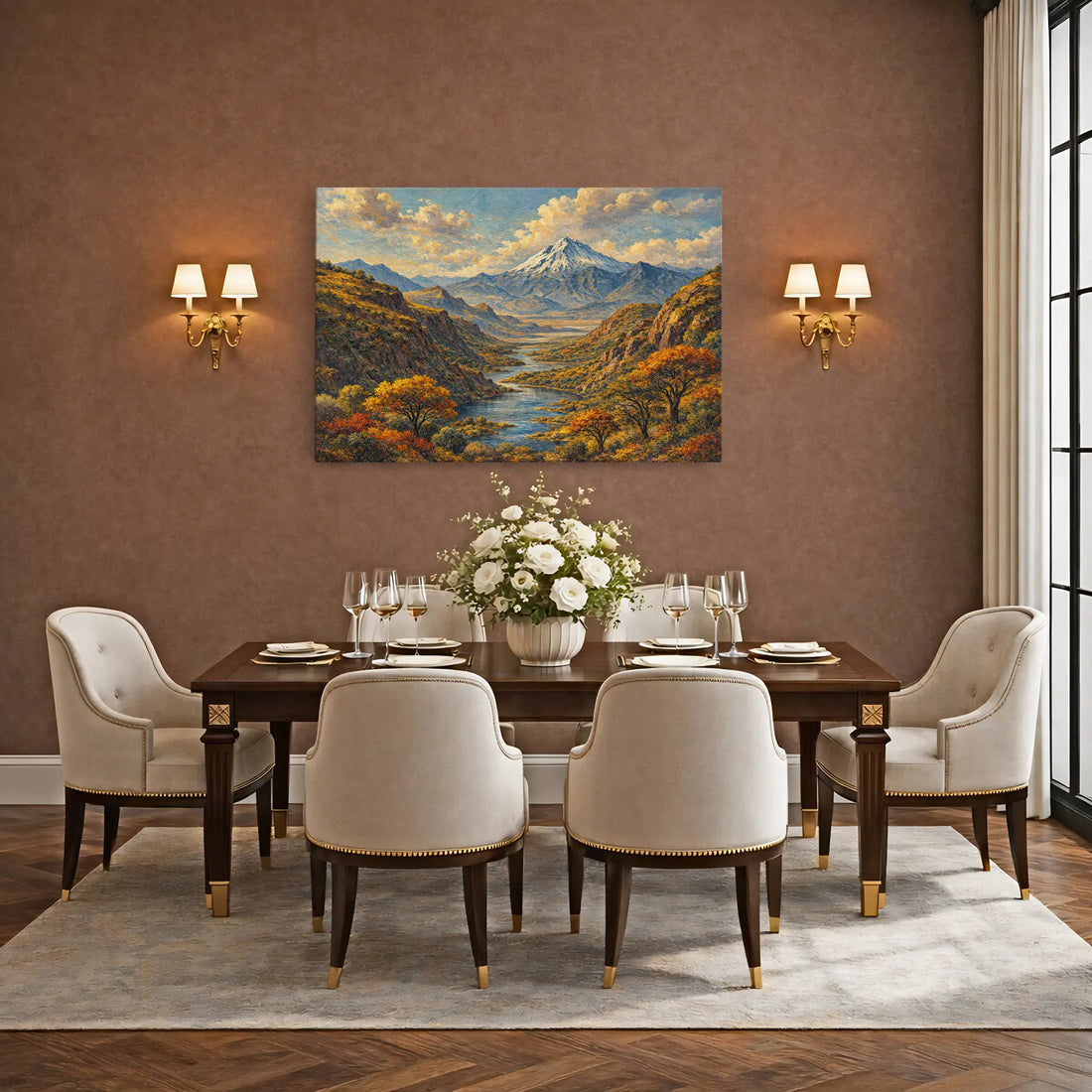 Snowcapped Mountain in Fall Still Life Giclée Print 324009 Visual Wall Art AR3:2H Giclée Print