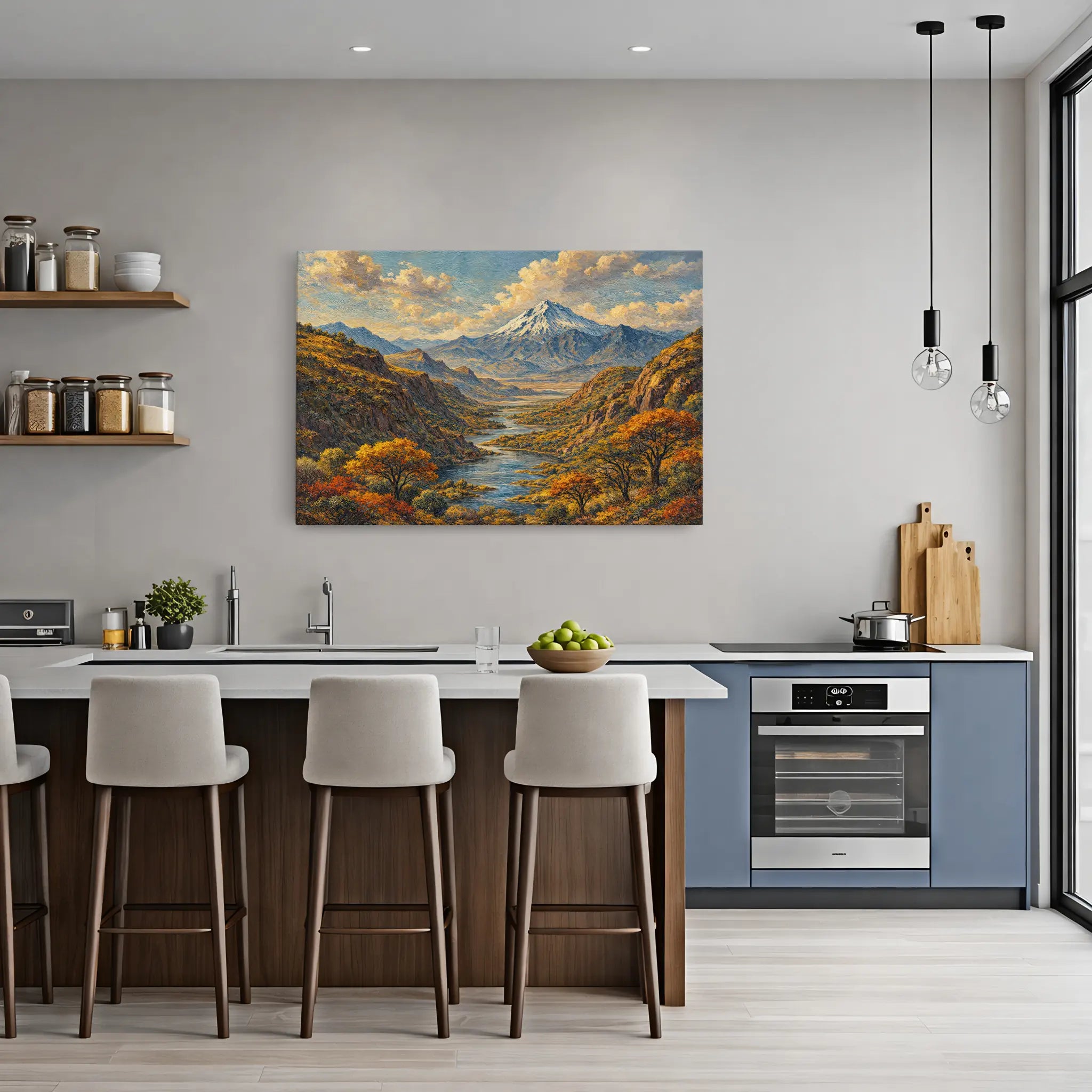 Snowcapped Mountain in Fall Still Life Giclée Print 324009 Visual Wall Art AR3:2H Giclée Print