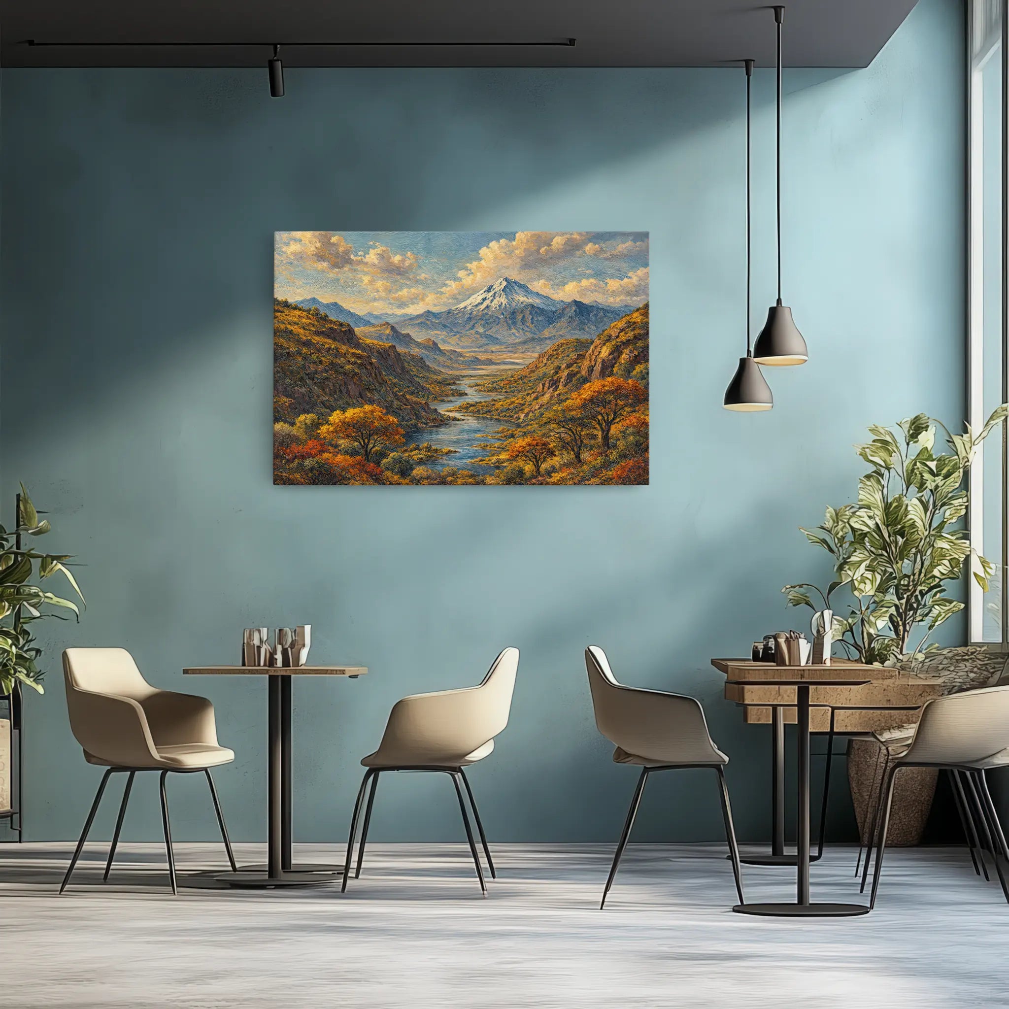 Snowcapped Mountain in Fall Still Life Giclée Print 324009 Visual Wall Art AR3:2H Giclée Print