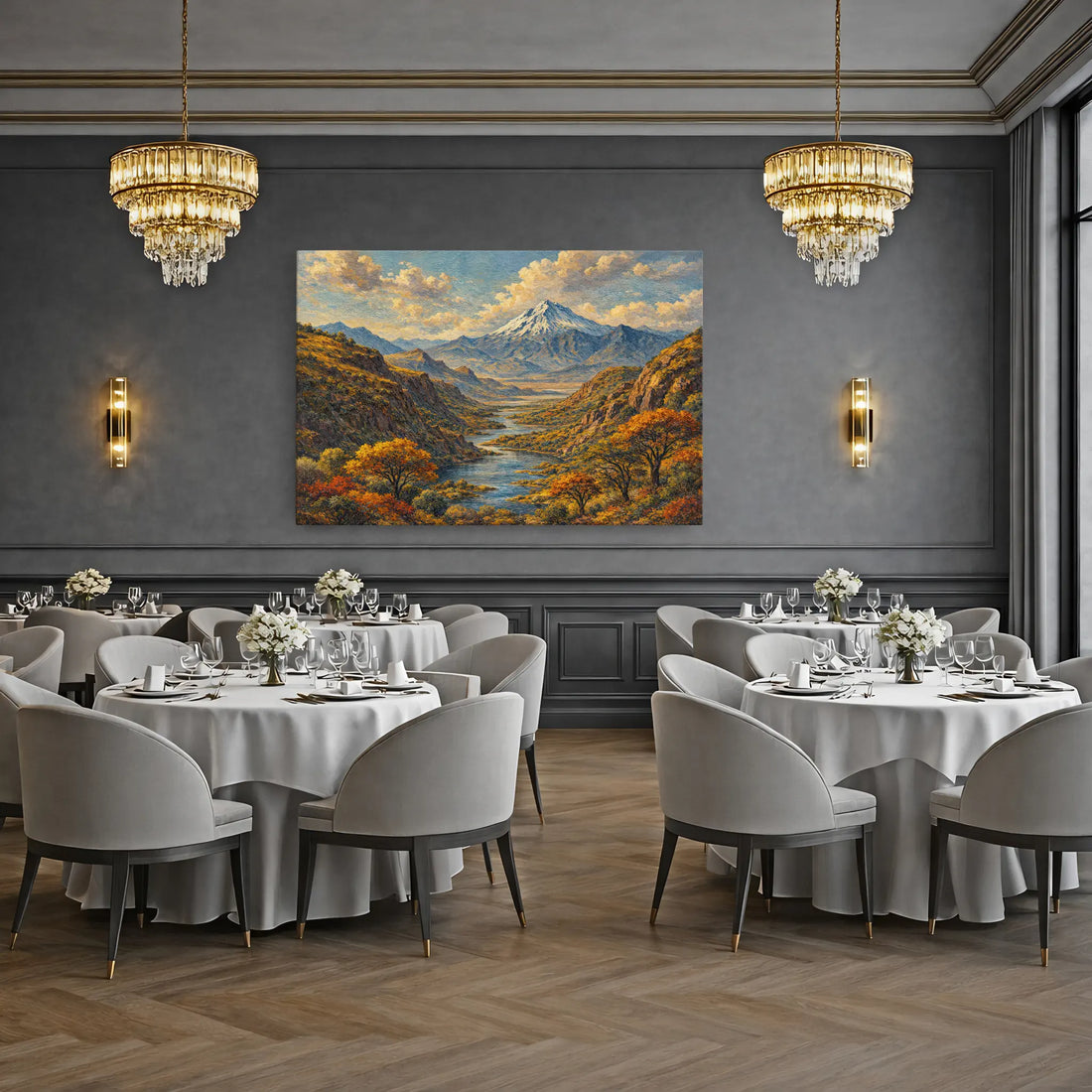 Snowcapped Mountain in Fall Still Life Giclée Print 324009 Visual Wall Art AR3:2H Giclée Print