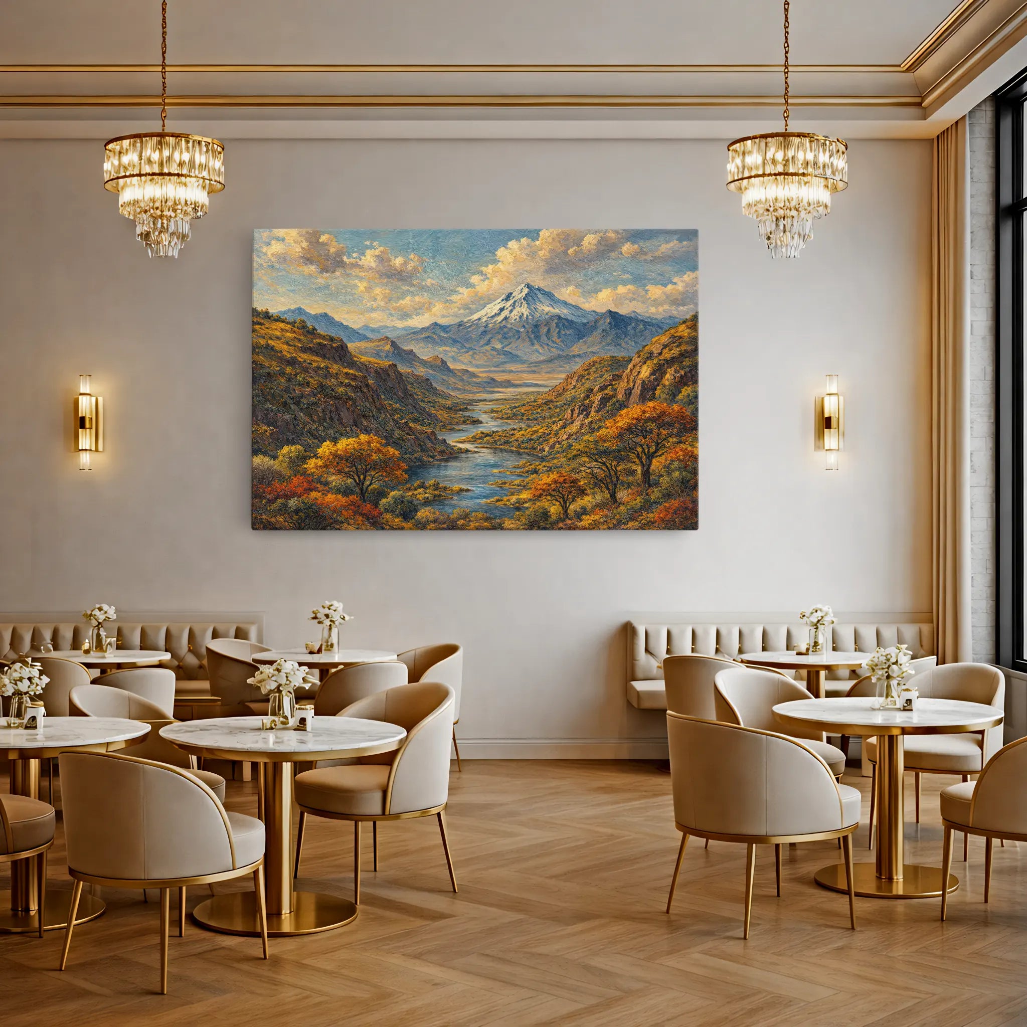 Snowcapped Mountain in Fall Still Life Giclée Print 324009 Visual Wall Art AR3:2H Giclée Print