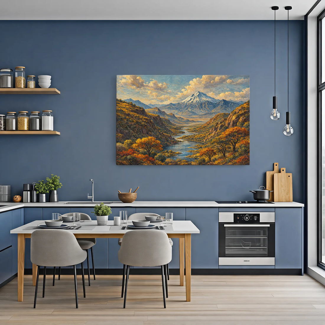 Snowcapped Mountain in Fall Still Life Giclée Print 324009 Visual Wall Art AR3:2H Giclée Print