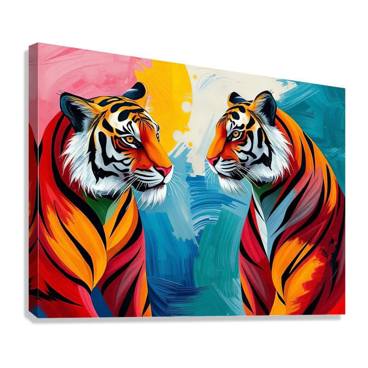 Standing Close Tigers Giclée Print 43133 Giclée Stretched Canvas Print Visual Wall Art