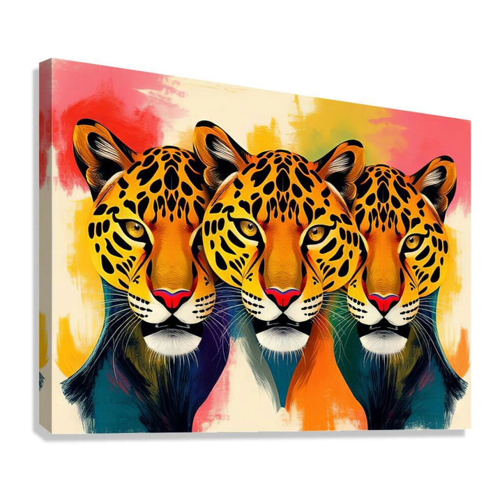 Staring Jaguars Giclée Print 43121 Giclée Stretched Canvas Print Visual Wall Art