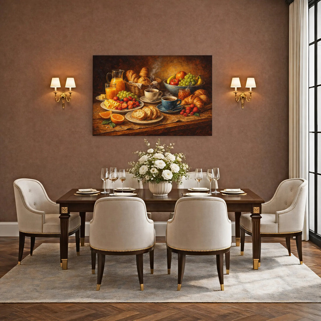 Steaming Coffee Breakfas Still Life Giclée Print 324010 Visual Wall Art AR3:2H Giclée Print