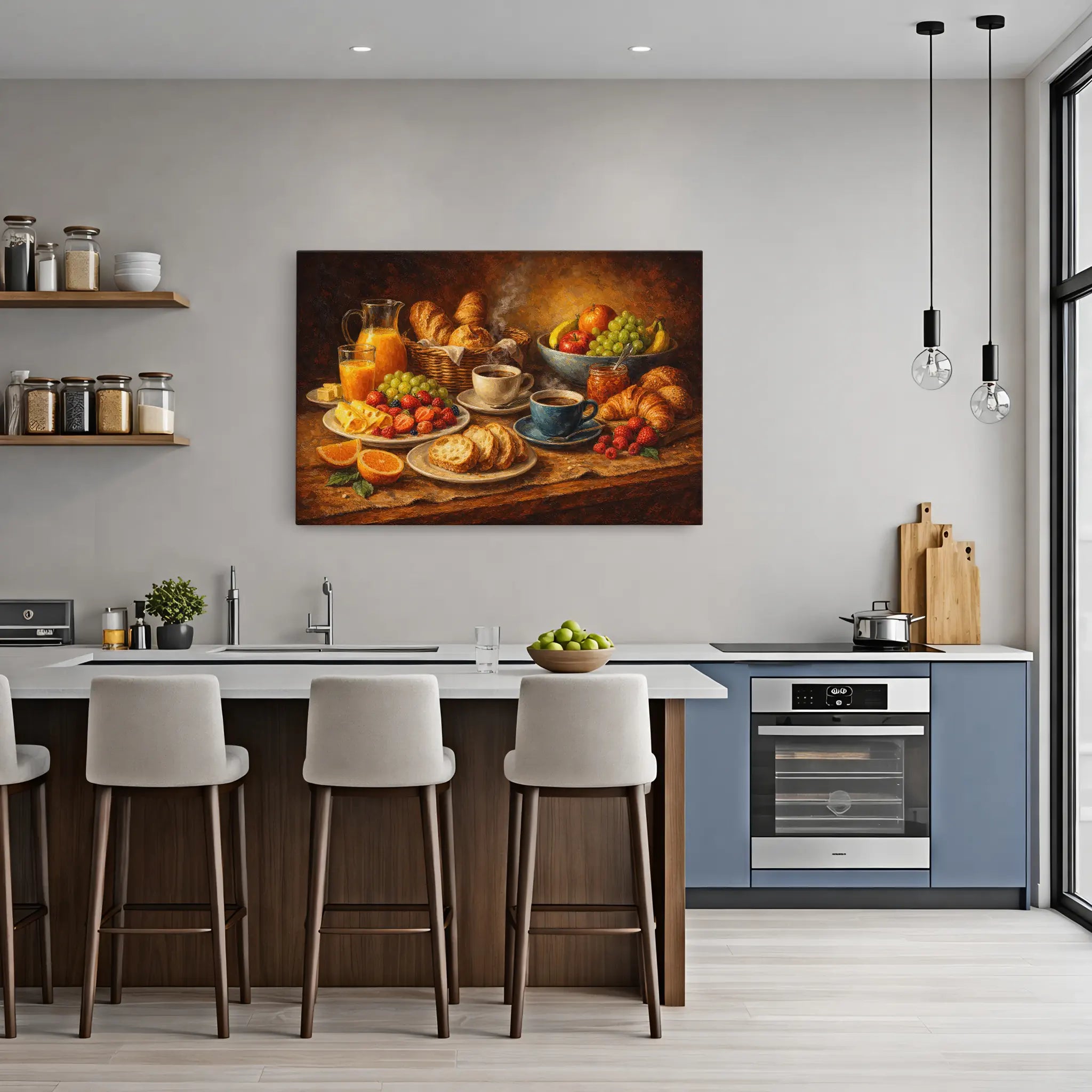 Steaming Coffee Breakfas Still Life Giclée Print 324010 Visual Wall Art AR3:2H Giclée Print
