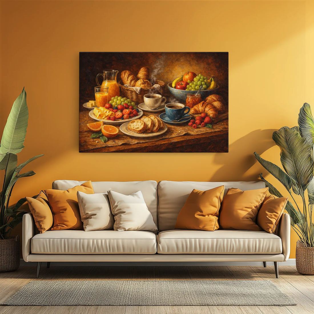Steaming Coffee Breakfas Still Life Giclée Print 324010 Visual Wall Art AR3:2H Giclée Print