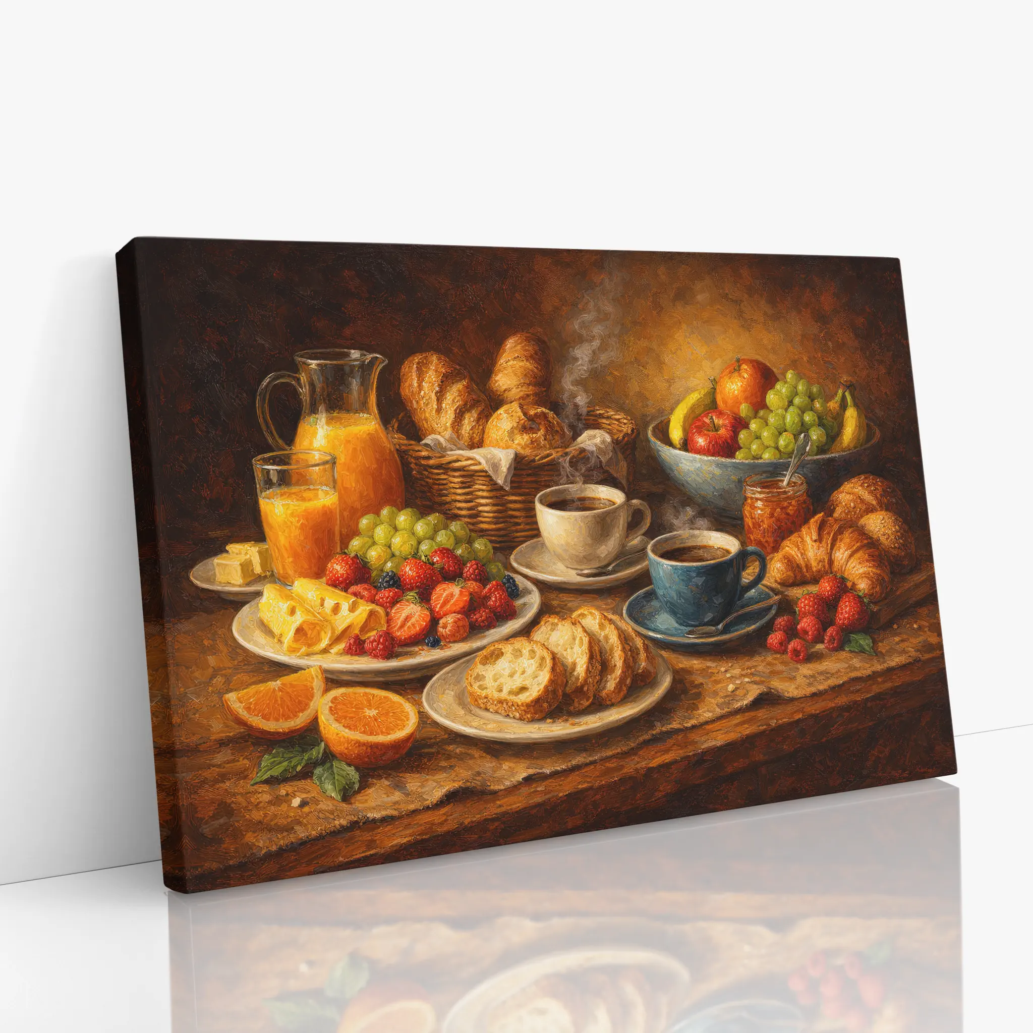 Steaming Coffee Breakfas Still Life Giclée Print 324010 Visual Wall Art AR3:2H Giclée Print
