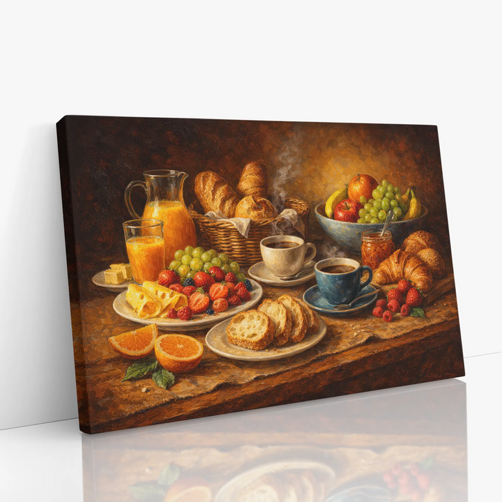 Steaming Coffee Breakfas Still Life Giclée Print 324010 Visual Wall Art AR3:2H Giclée Print